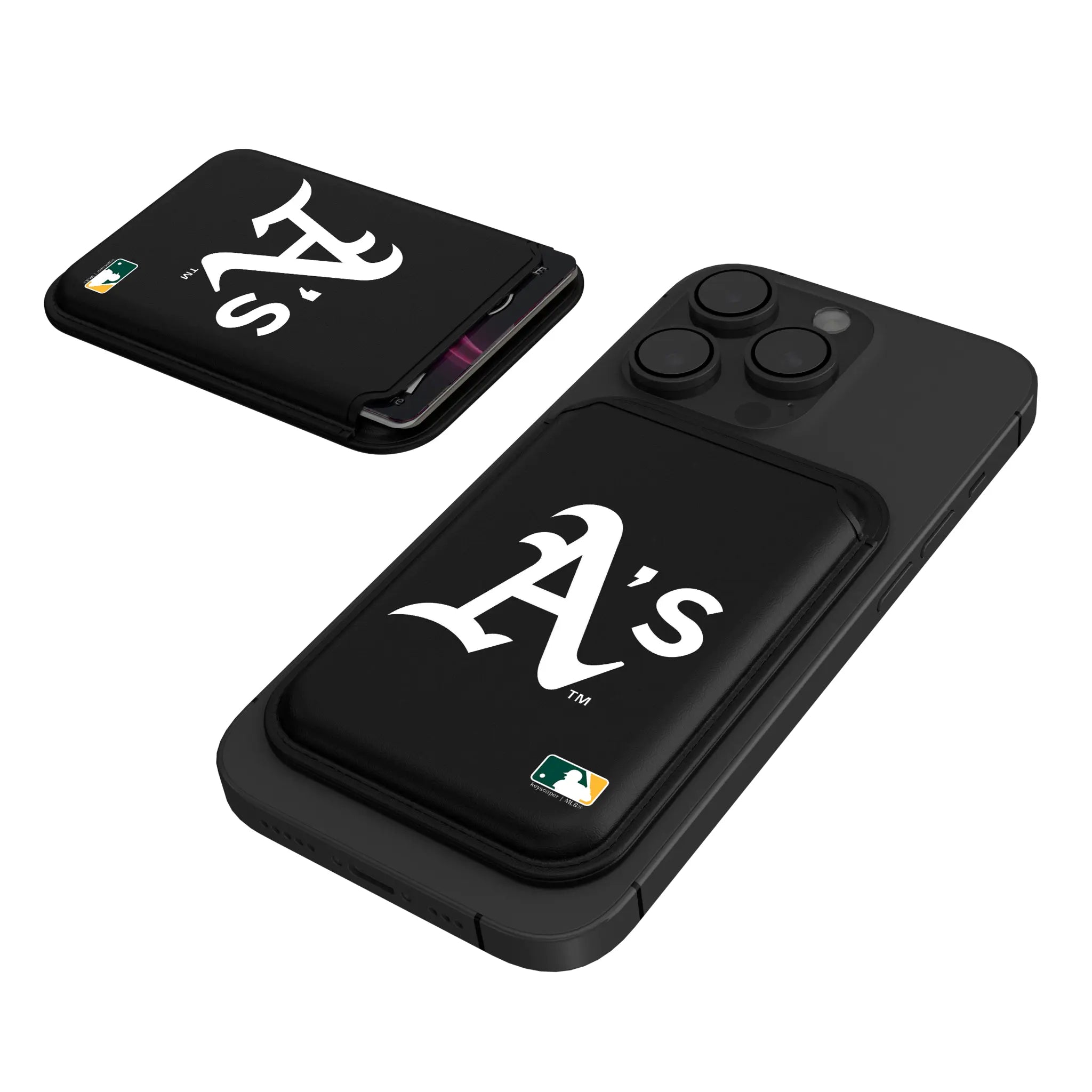 Oakland Athletics Insignia Black Magnetic Credit Card Wallet