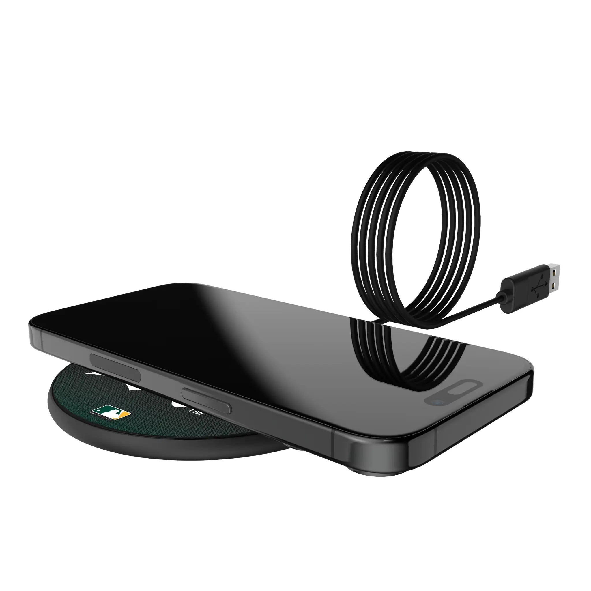 Oakland Athletics Linen 15-Watt Wireless Charger - Lifestyle