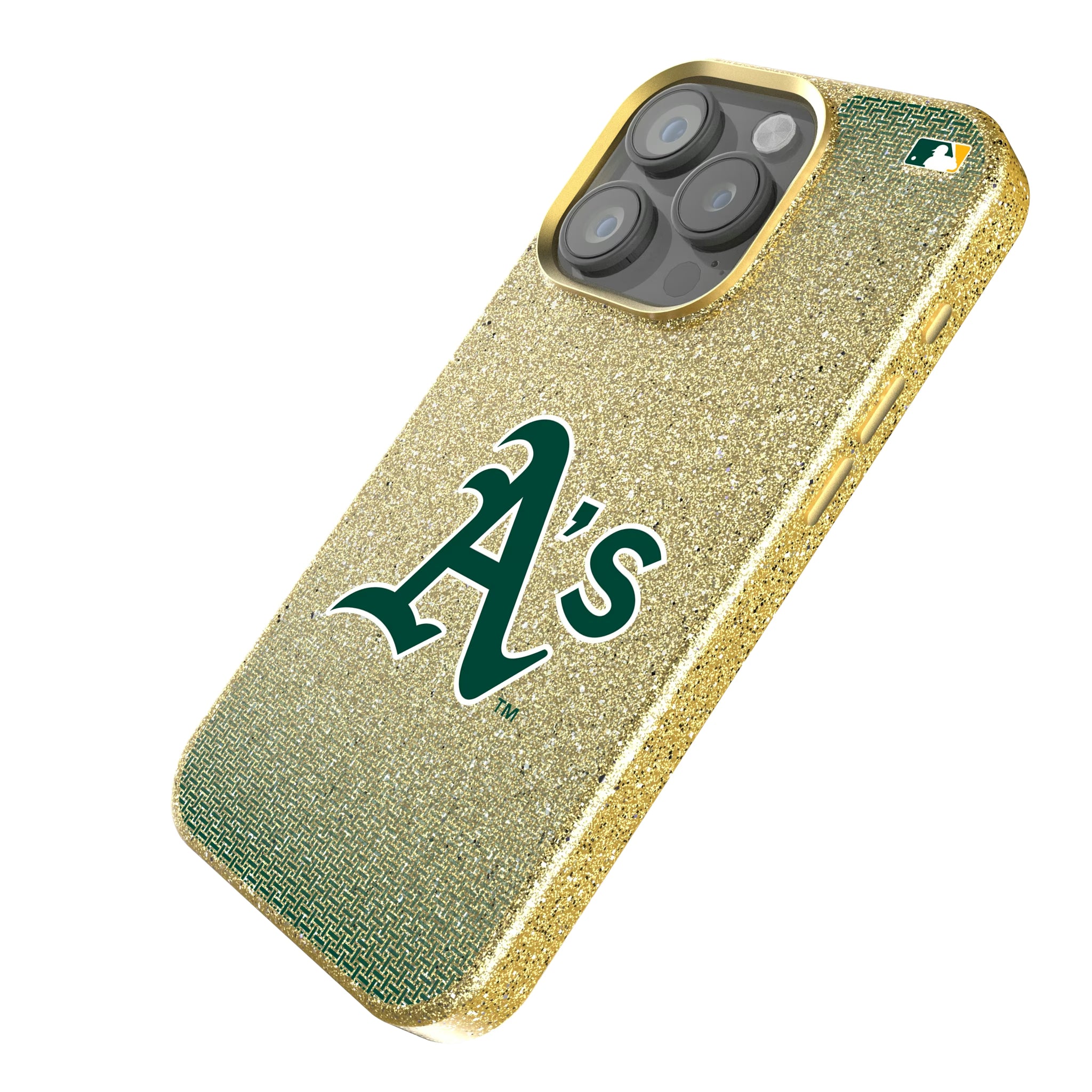 Oakland Athletics Linen iPhone Bling Phone Case for Apple iPhone - Isometric View