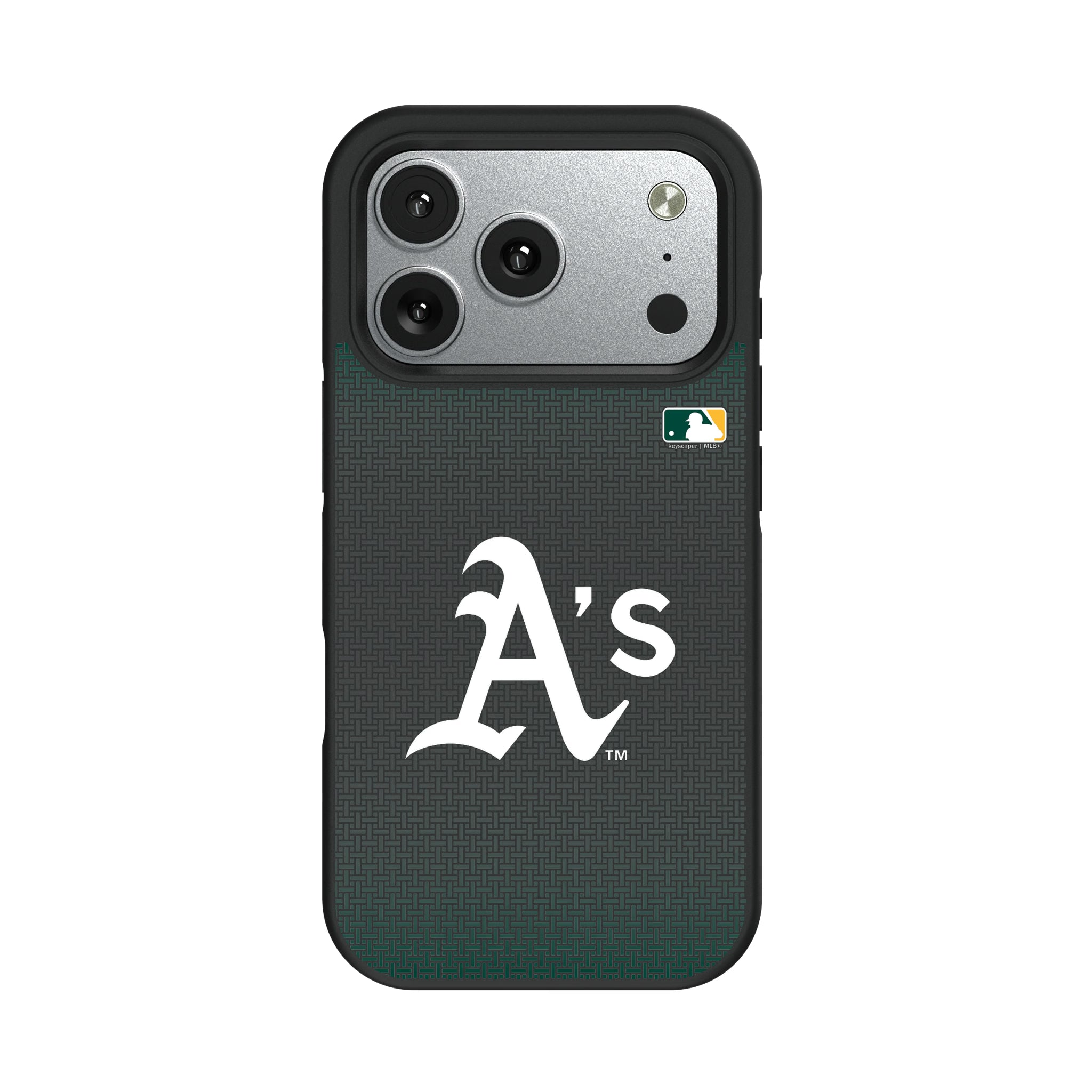Oakland Athletics Linen iPhone Bump Phone Case for Apple iPhone#Device_iPhone 17 Pro