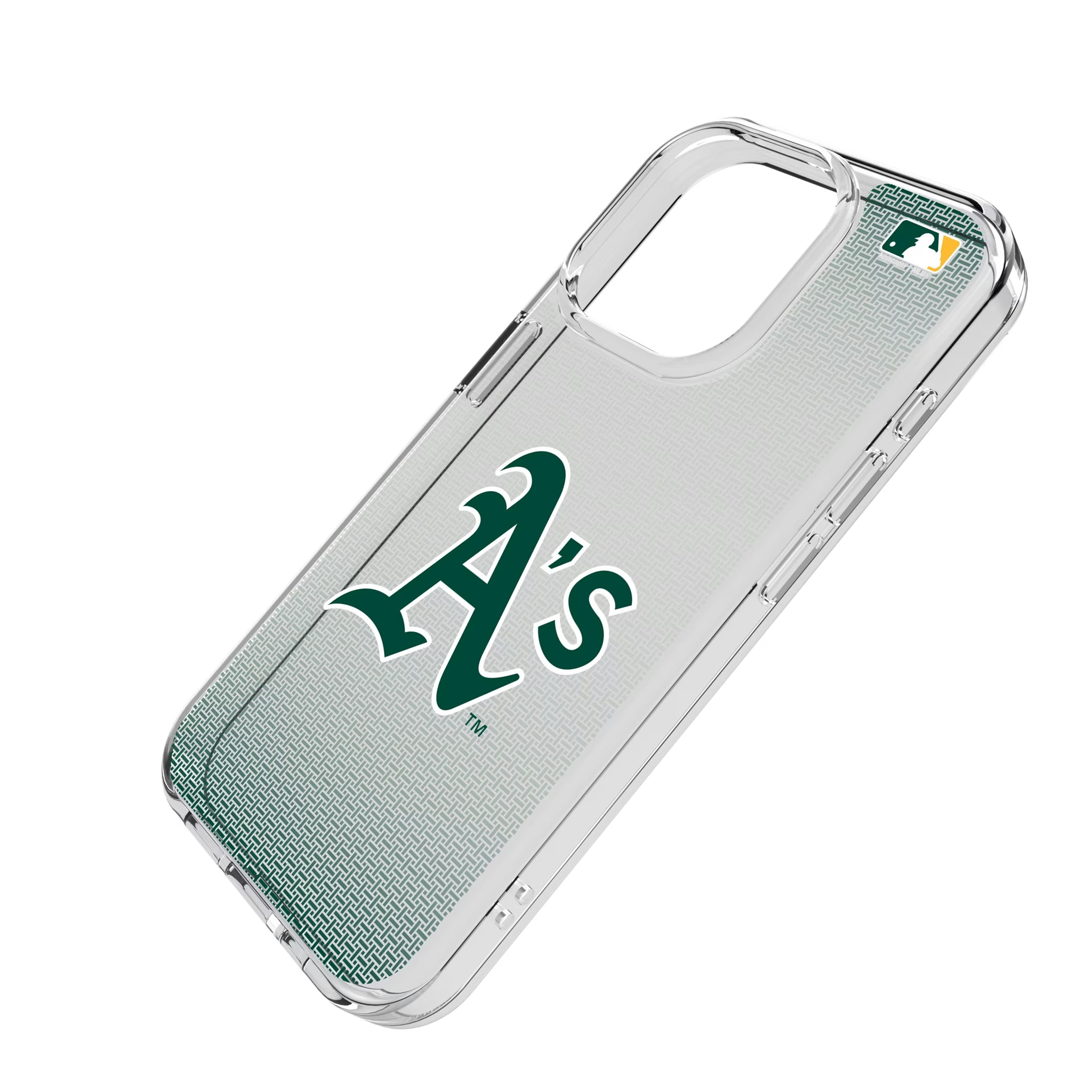 Oakland Athletics Linen iPhone Clear Phone Case for Apple iPhone - Isometric View
