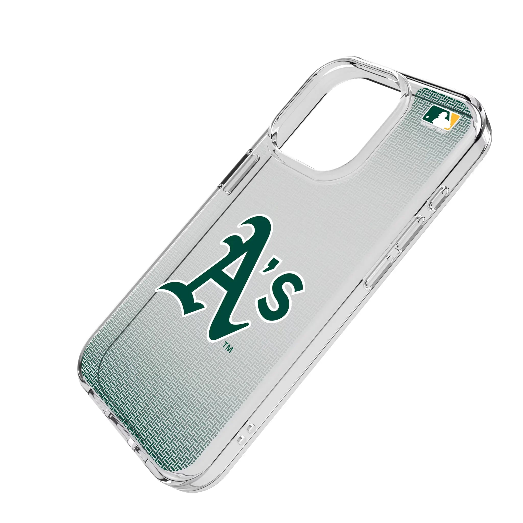 Oakland Athletics Linen iPhone Clear Phone Case for Apple iPhone - Isometric View