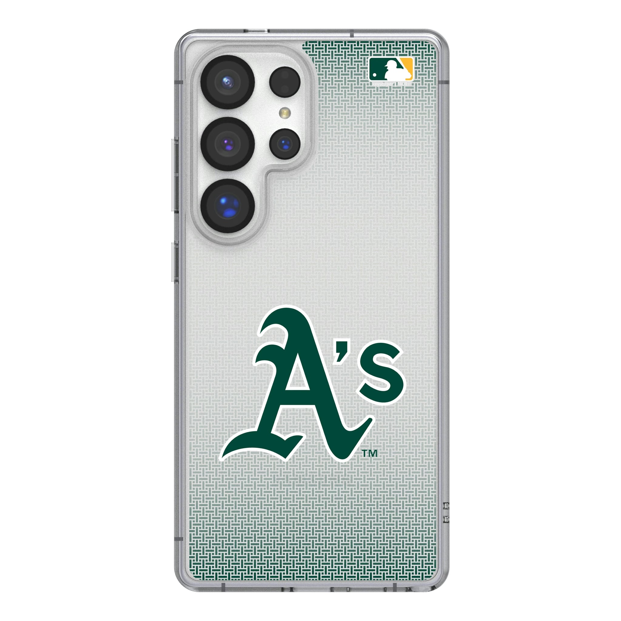 Oakland Athletics Linen Galaxy Clear Phone Case for Samsung Galaxy