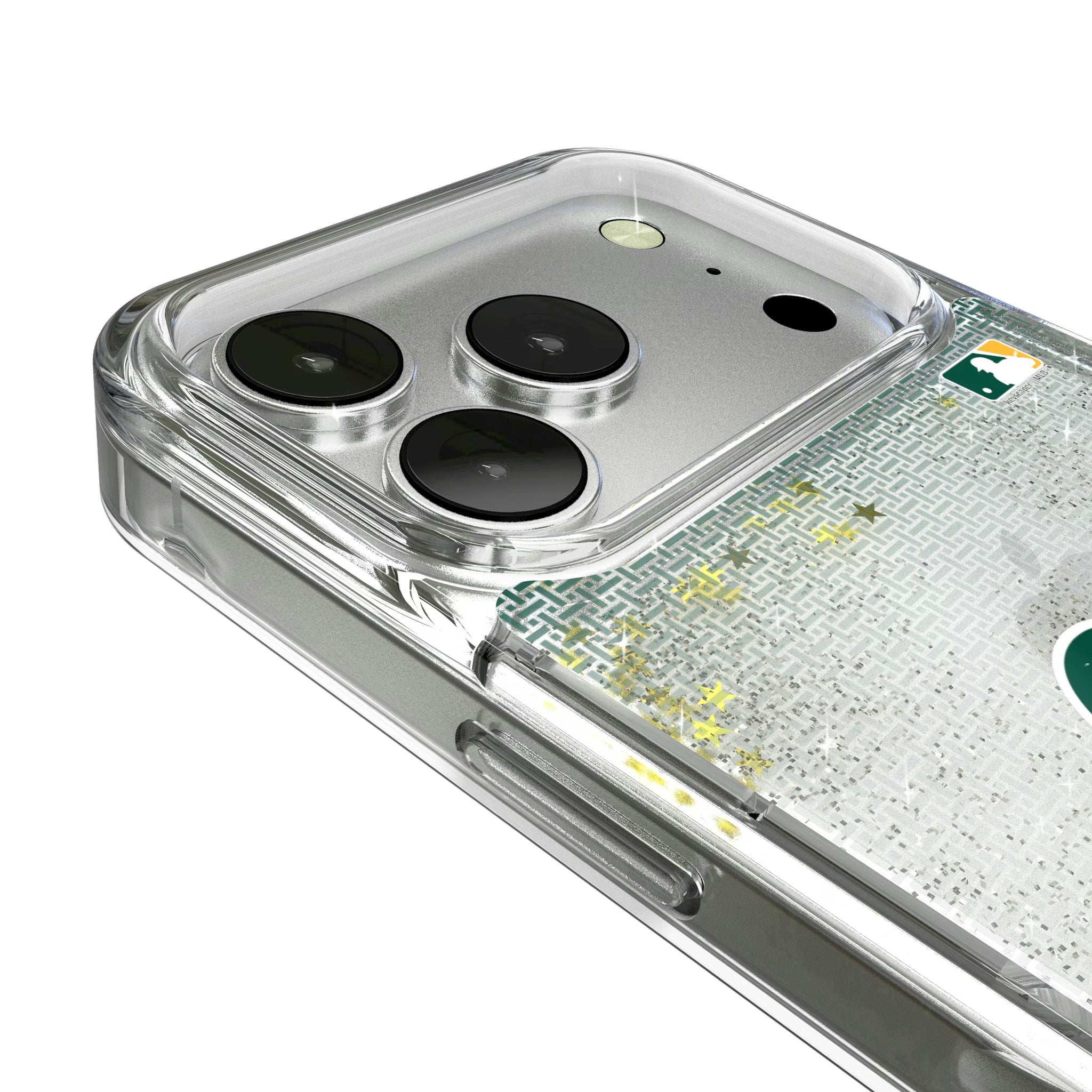 Oakland Athletics Linen iPhone Glitter Phone Case for Apple iPhone - Detail