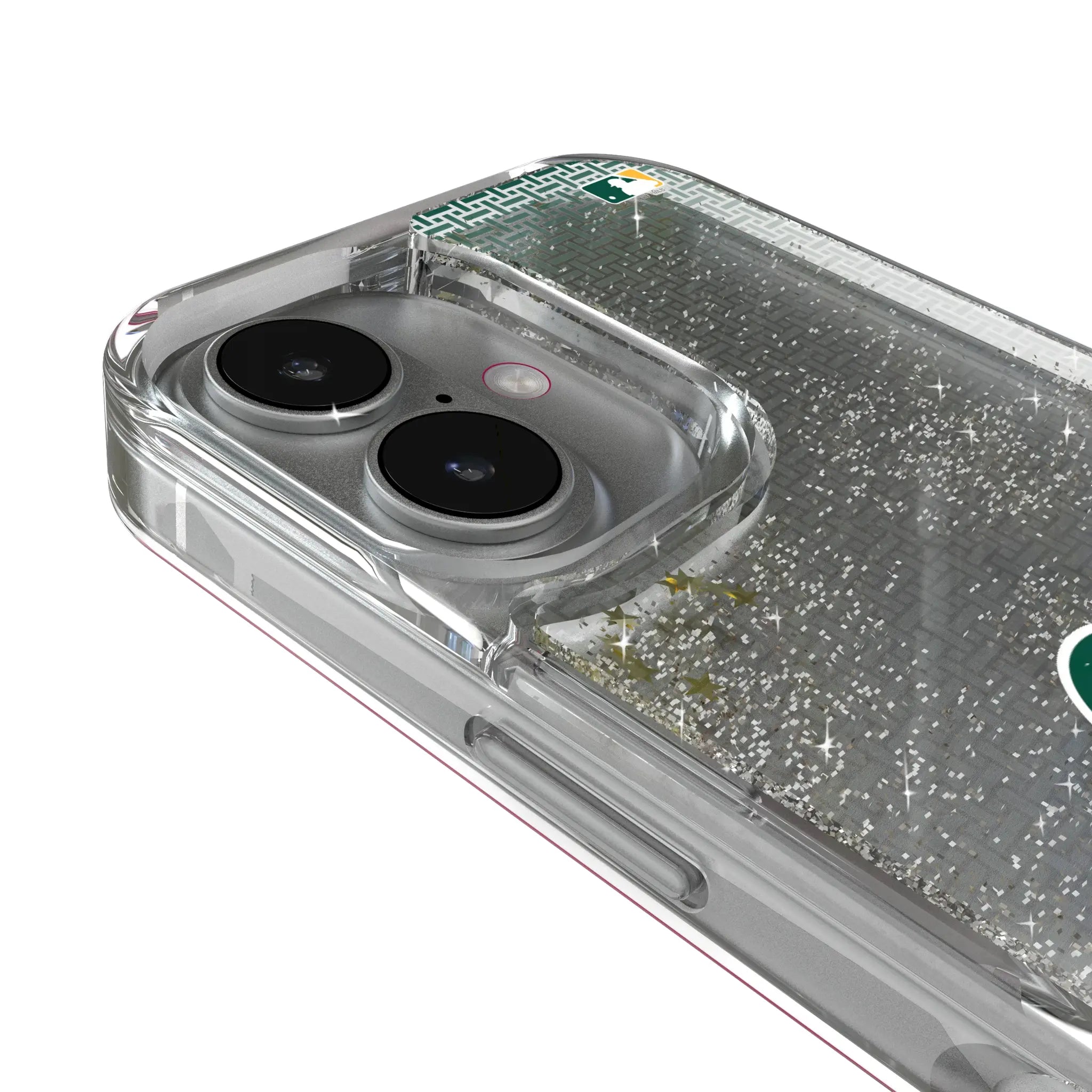 Oakland Athletics Linen iPhone Glitter Phone Case for Apple iPhone - Detail