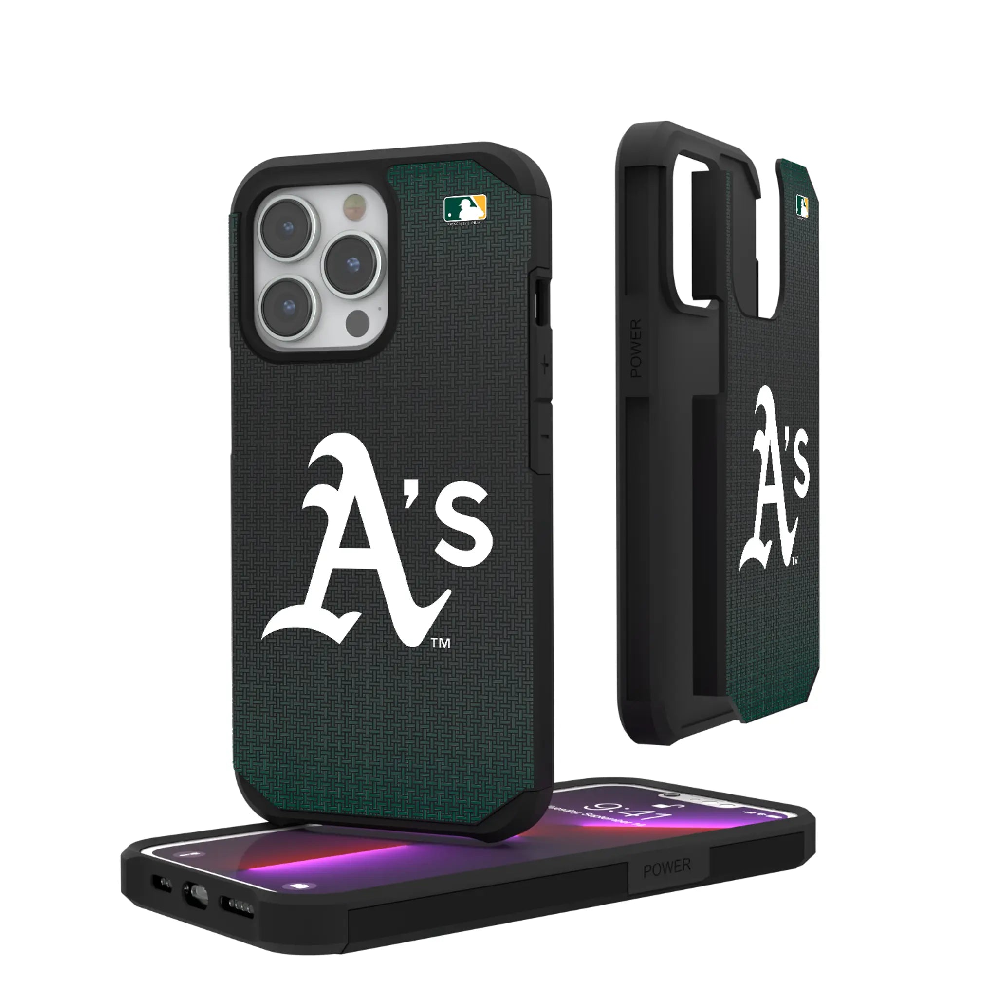 Oakland Athletics Linen iPhone Rugged Phone Case for Apple iPhone