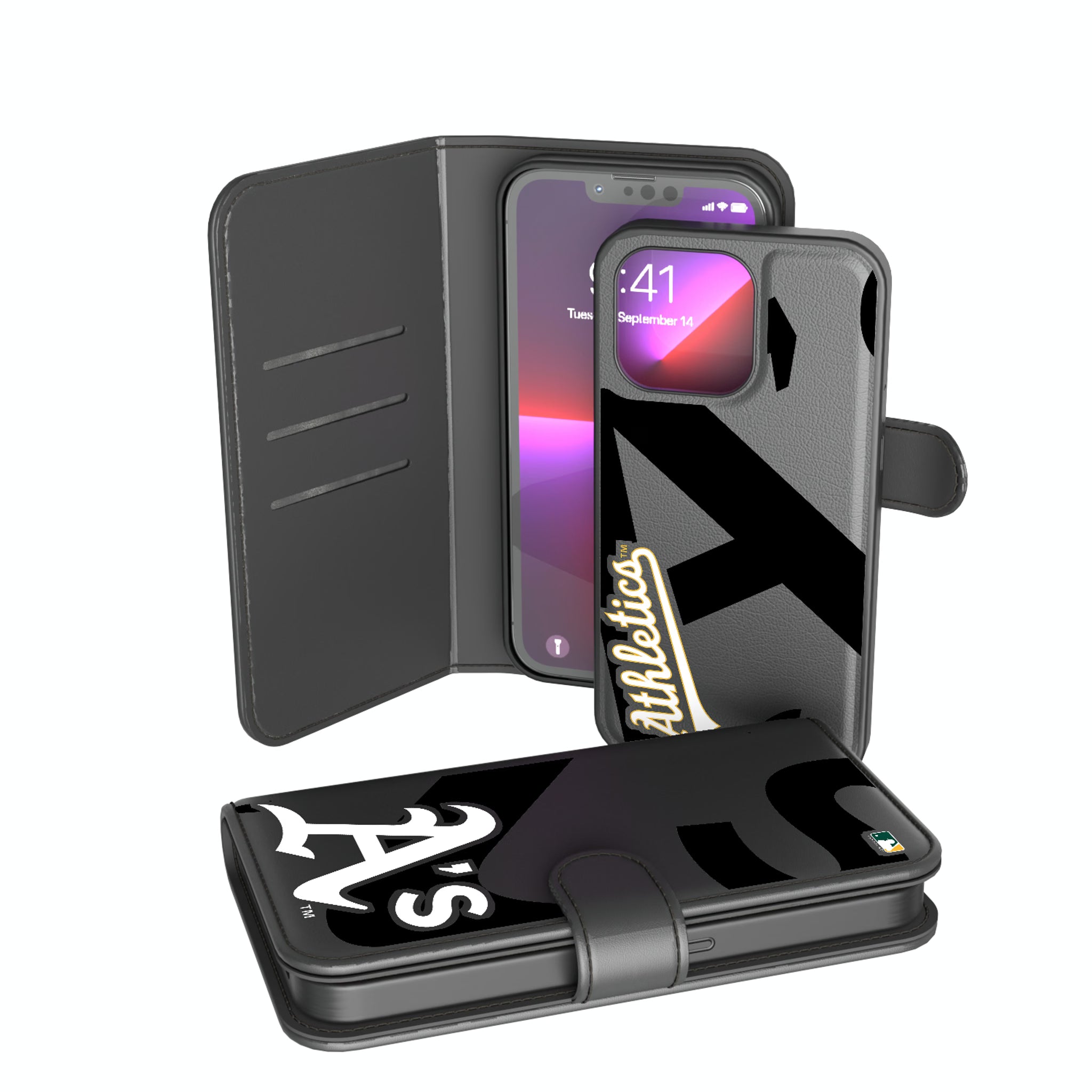Oakland Athletics Monocolor Tilt iPhone Wallet Phone Case for Apple iPhone