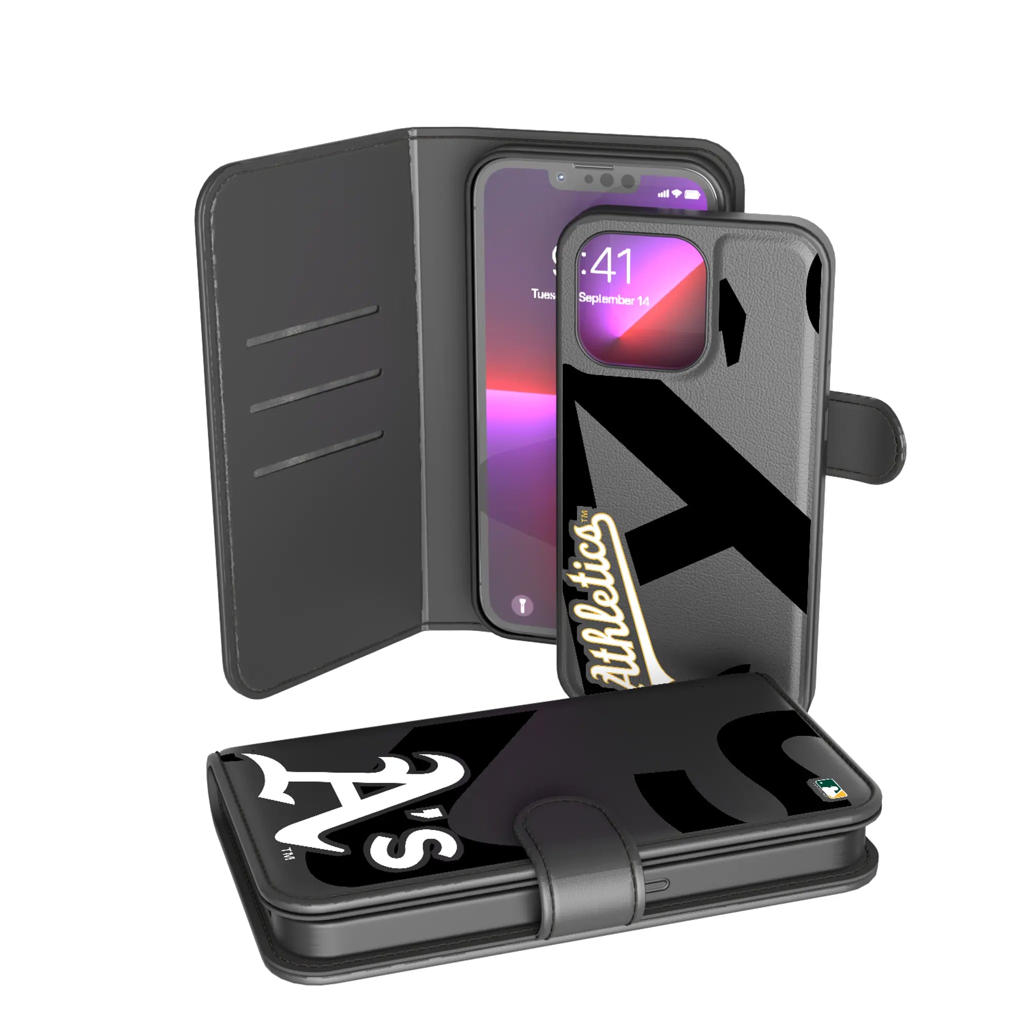 Oakland Athletics Monocolor Tilt iPhone Wallet Phone Case for Apple iPhone