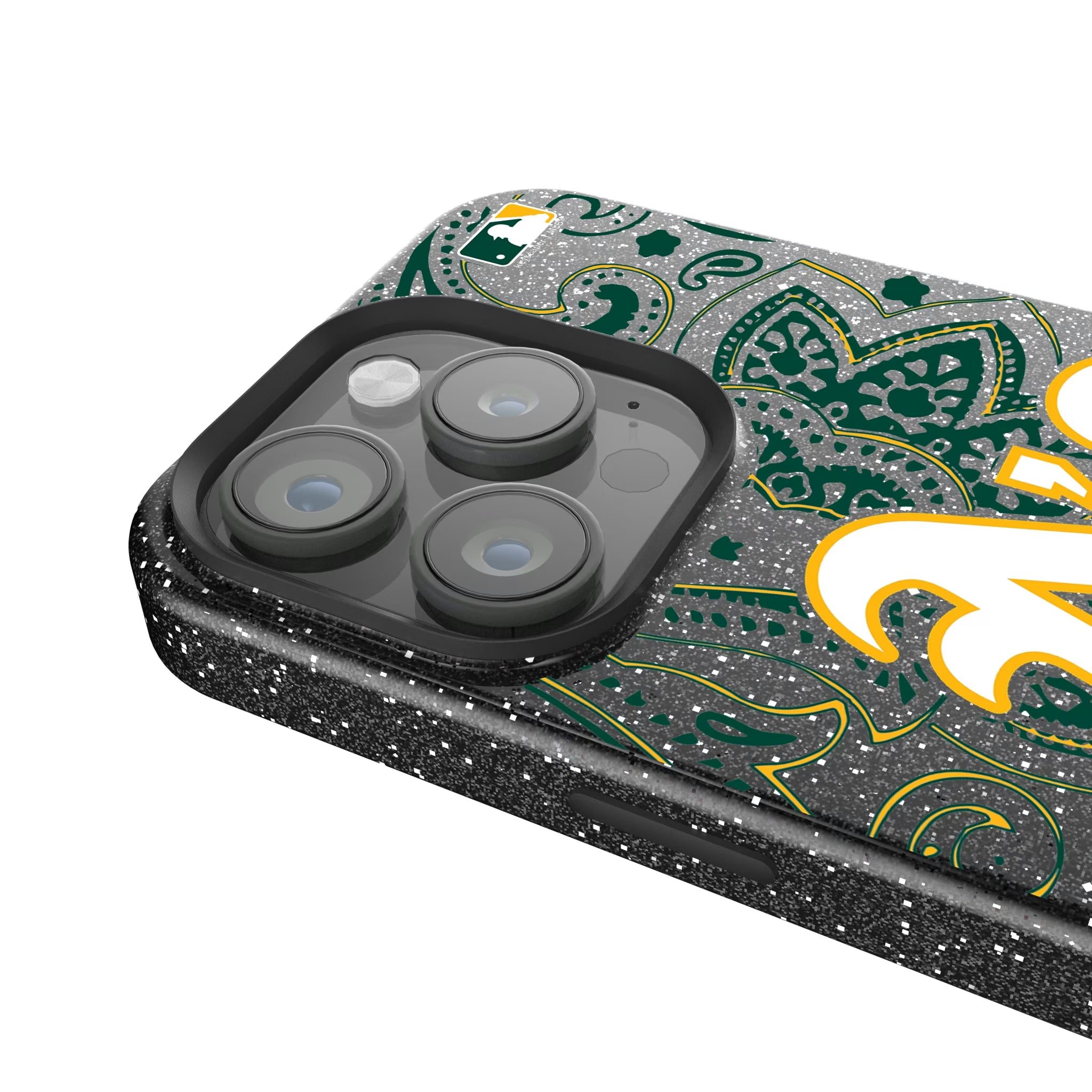 Oakland Athletics Paisley iPhone Bling Phone Case for Apple iPhone - Detail
