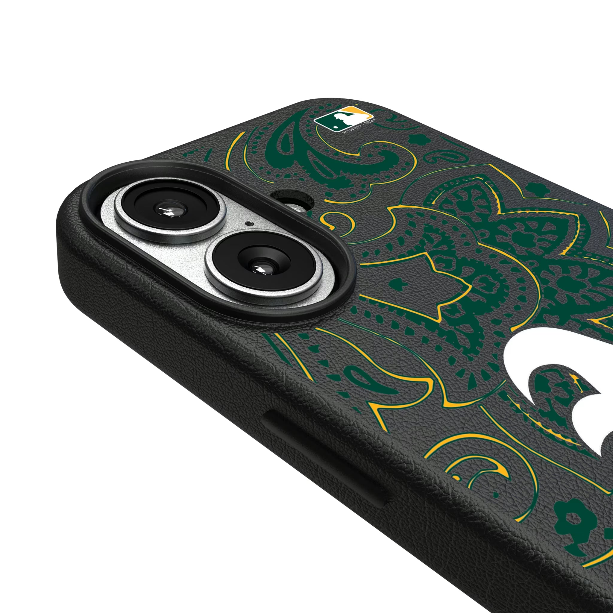 Oakland Athletics Paisley iPhone MagSafe Compatible Phone Case for Apple iPhone - Detail#Device_iPhone 17