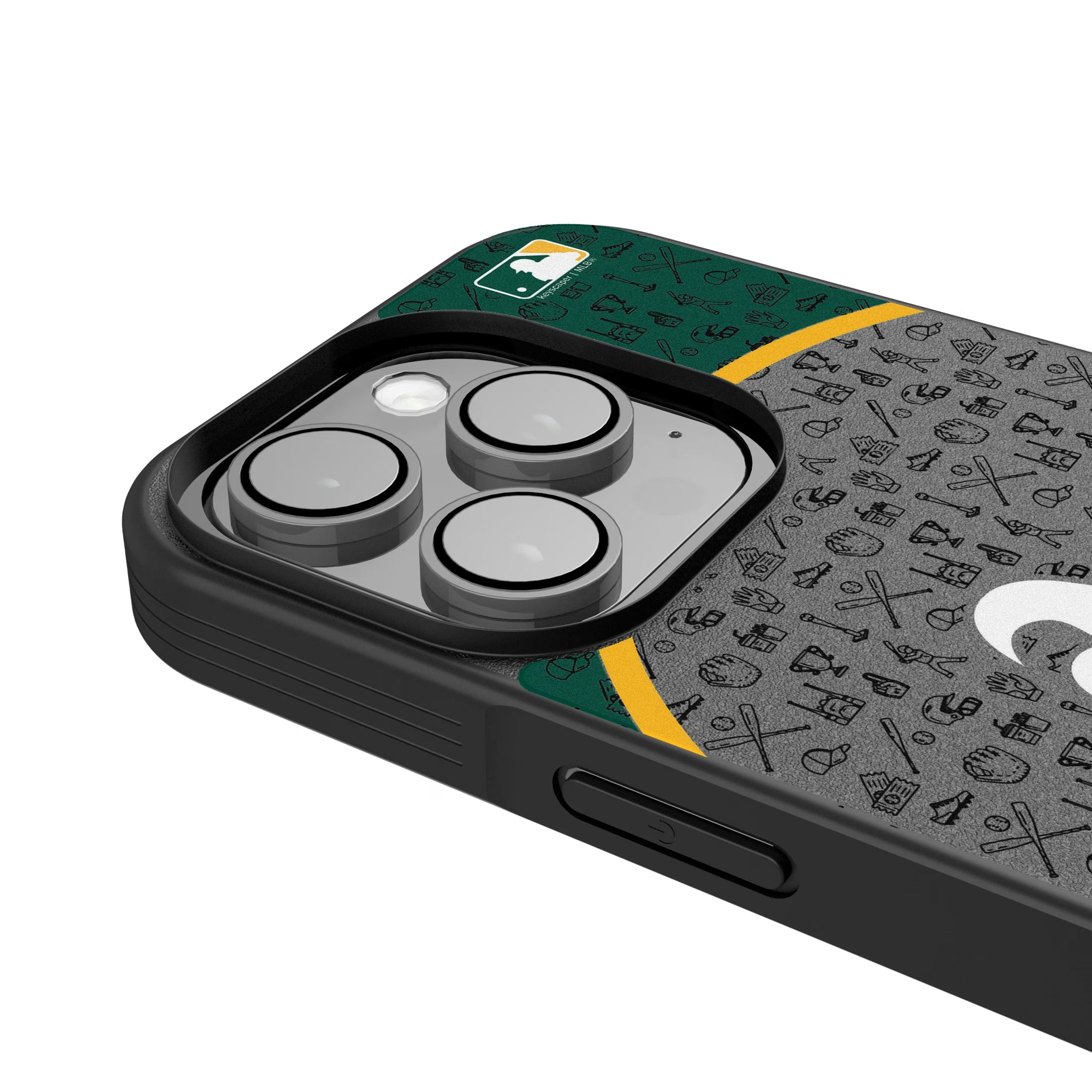 Oakland Athletics Personalized Circle iPhone Bump Phone Case for Apple iPhone - Detail