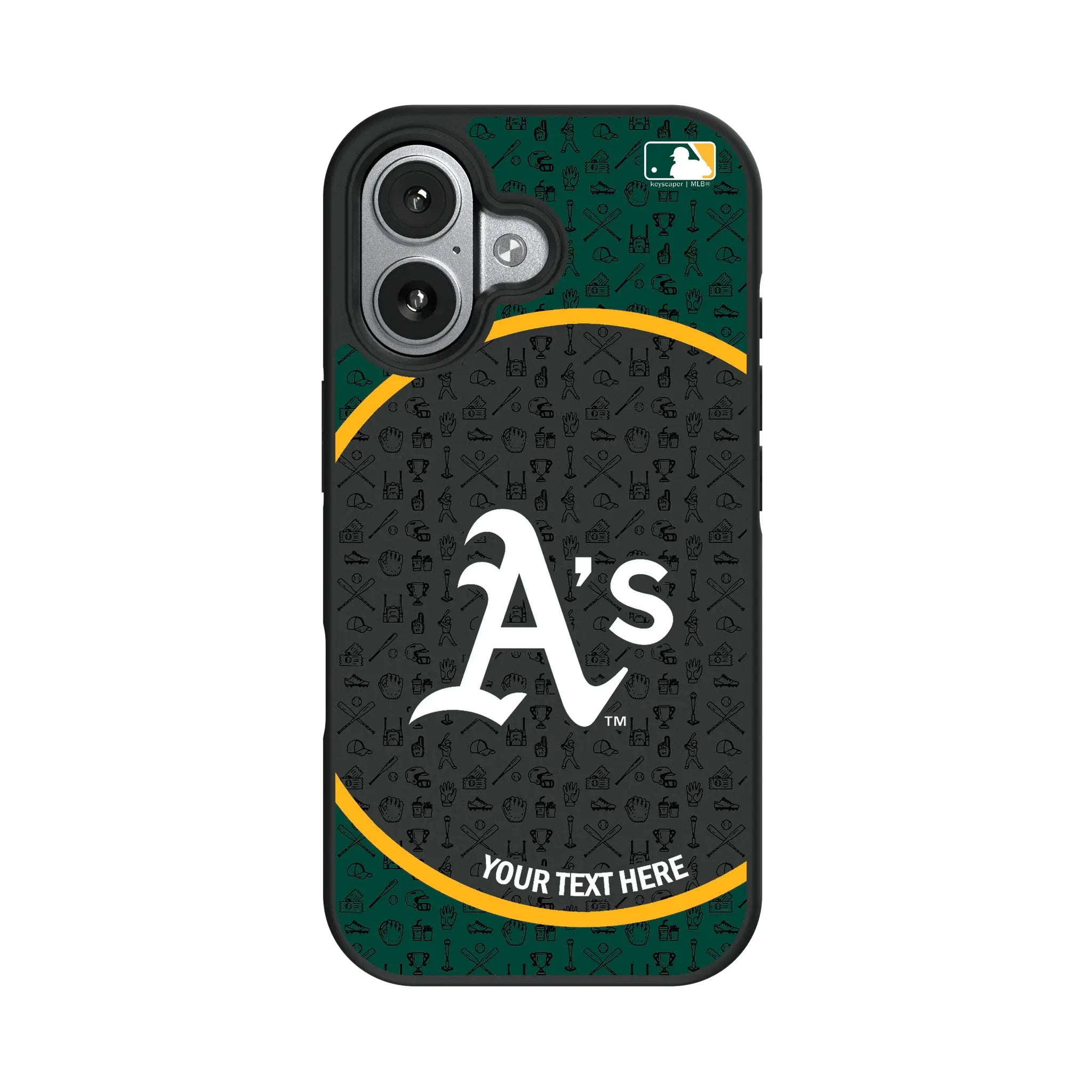 Oakland Athletics Personalized Circle iPhone Bump Phone Case for Apple iPhone#Device_iPhone 17