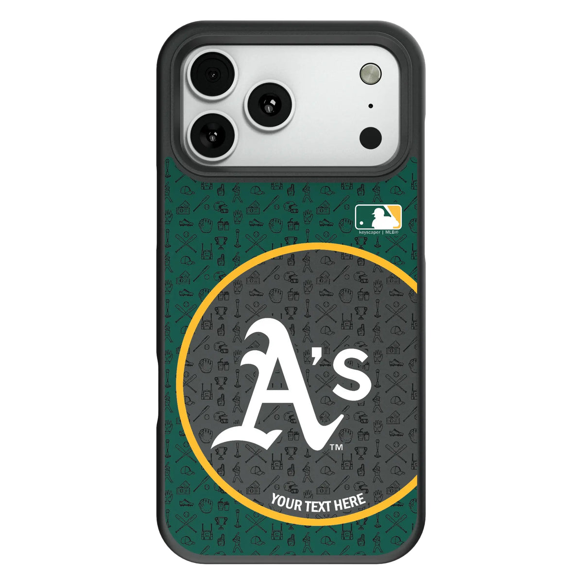 Oakland Athletics Personalized Circle Bump Phone Case for Apple iPhone