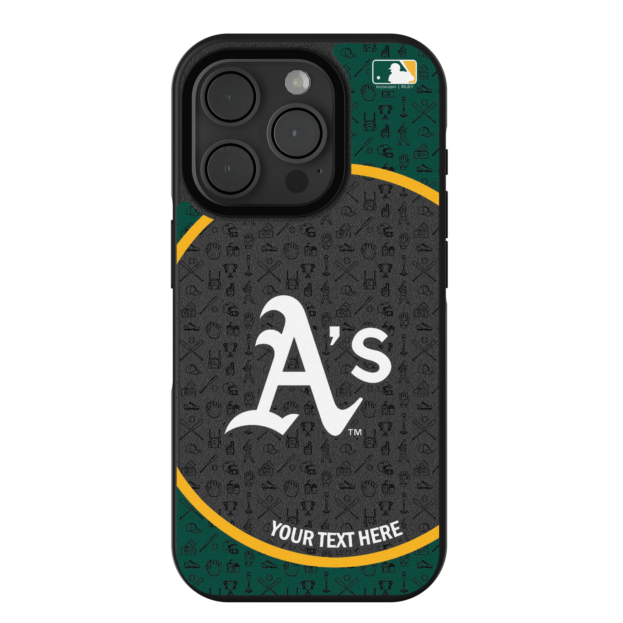 Oakland Athletics Personalized Circle iPhone Bump Phone Case for Apple iPhone