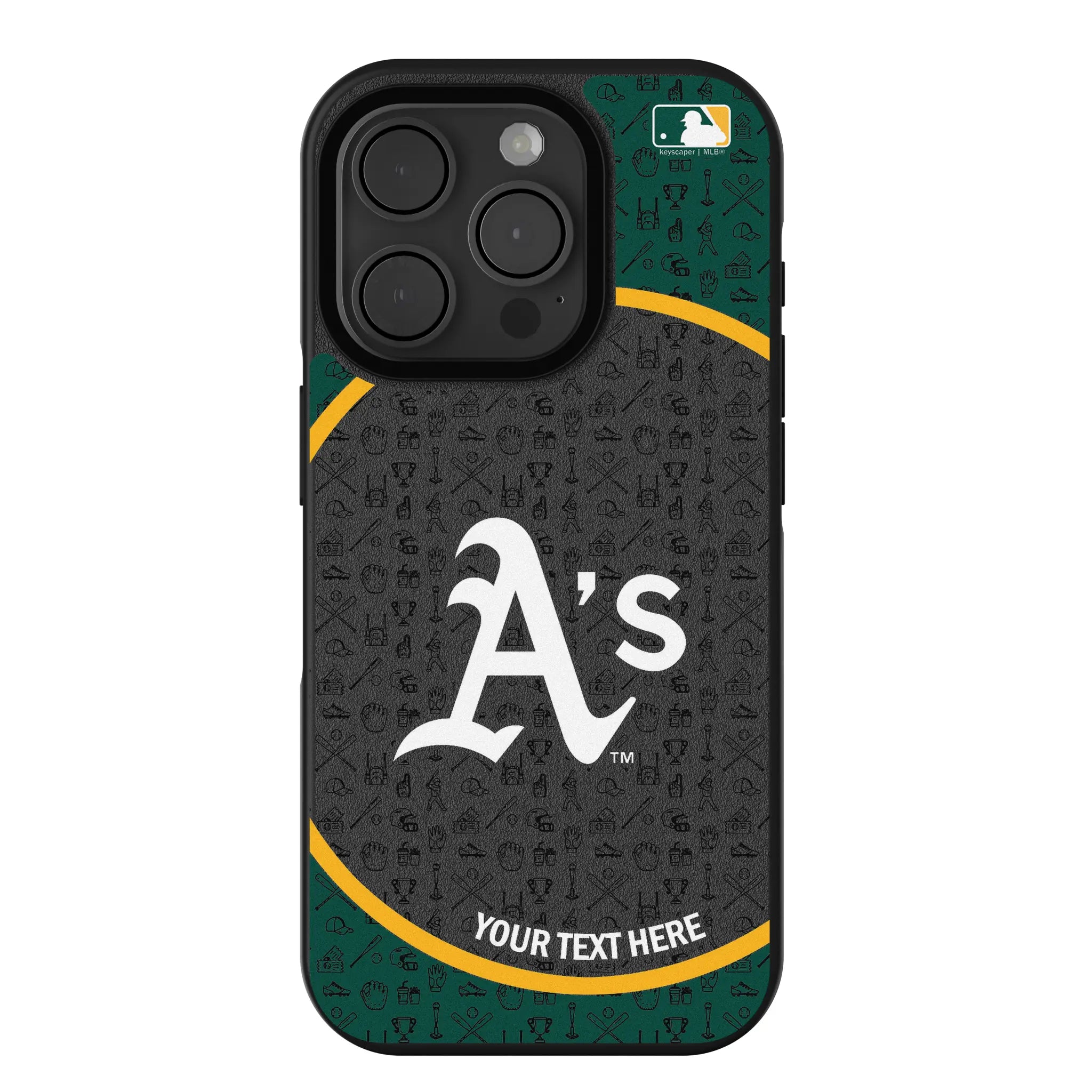 Oakland Athletics Personalized Circle iPhone Bump Phone Case for Apple iPhone