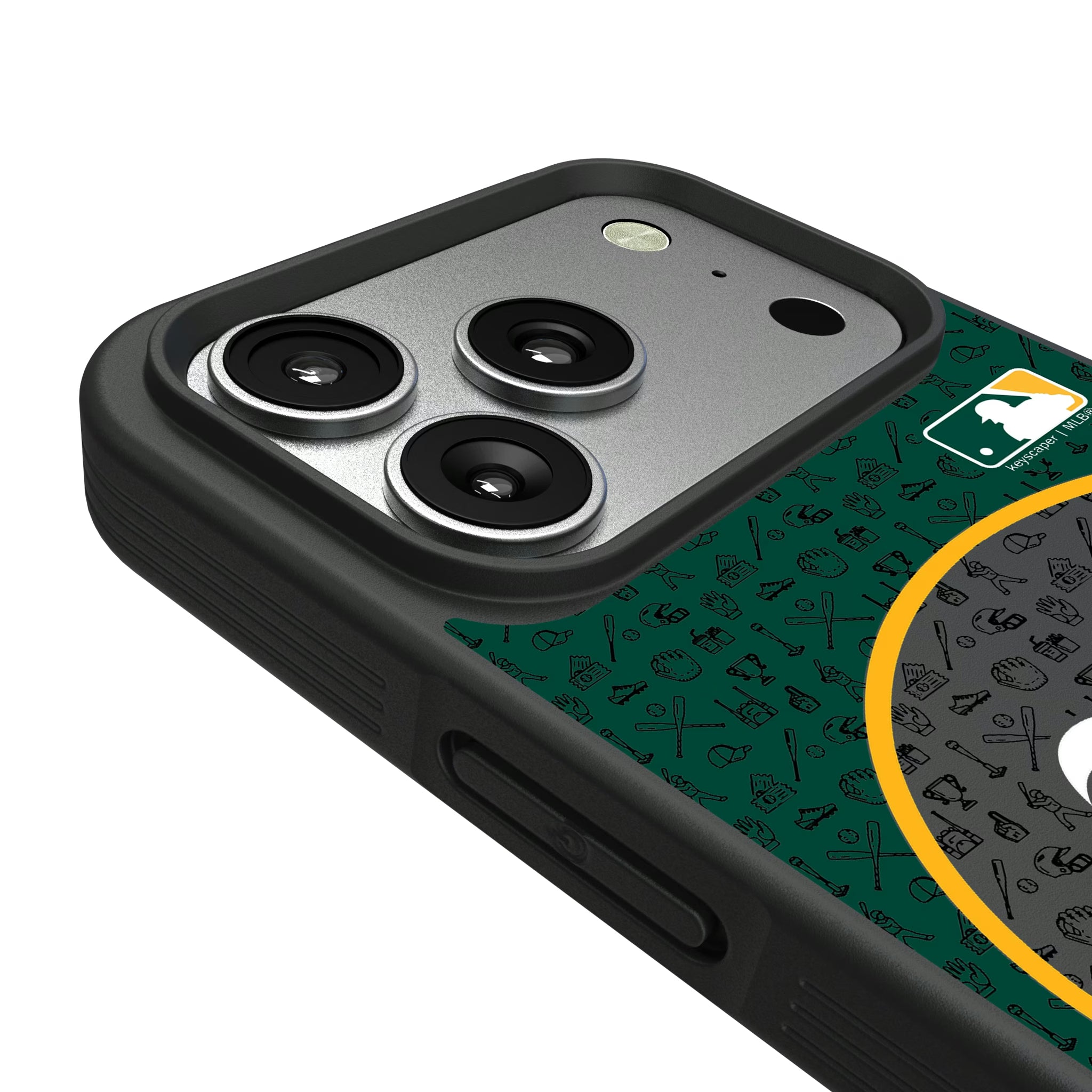 Oakland Athletics Personalized Circle iPhone Bump Phone Case for Apple iPhone - Detail#Device_iPhone 17 Pro