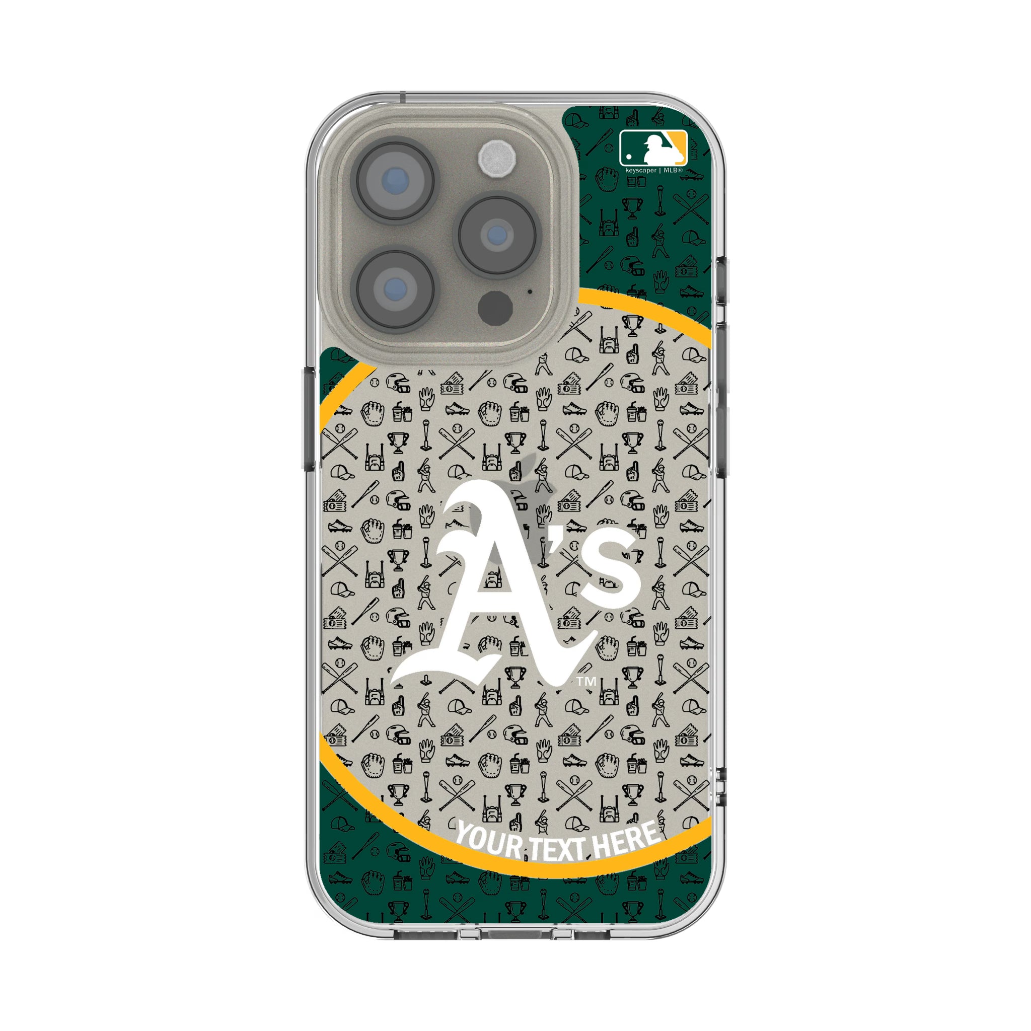 Oakland Athletics Personalized Circle iPhone Clear Phone Case for Apple iPhone