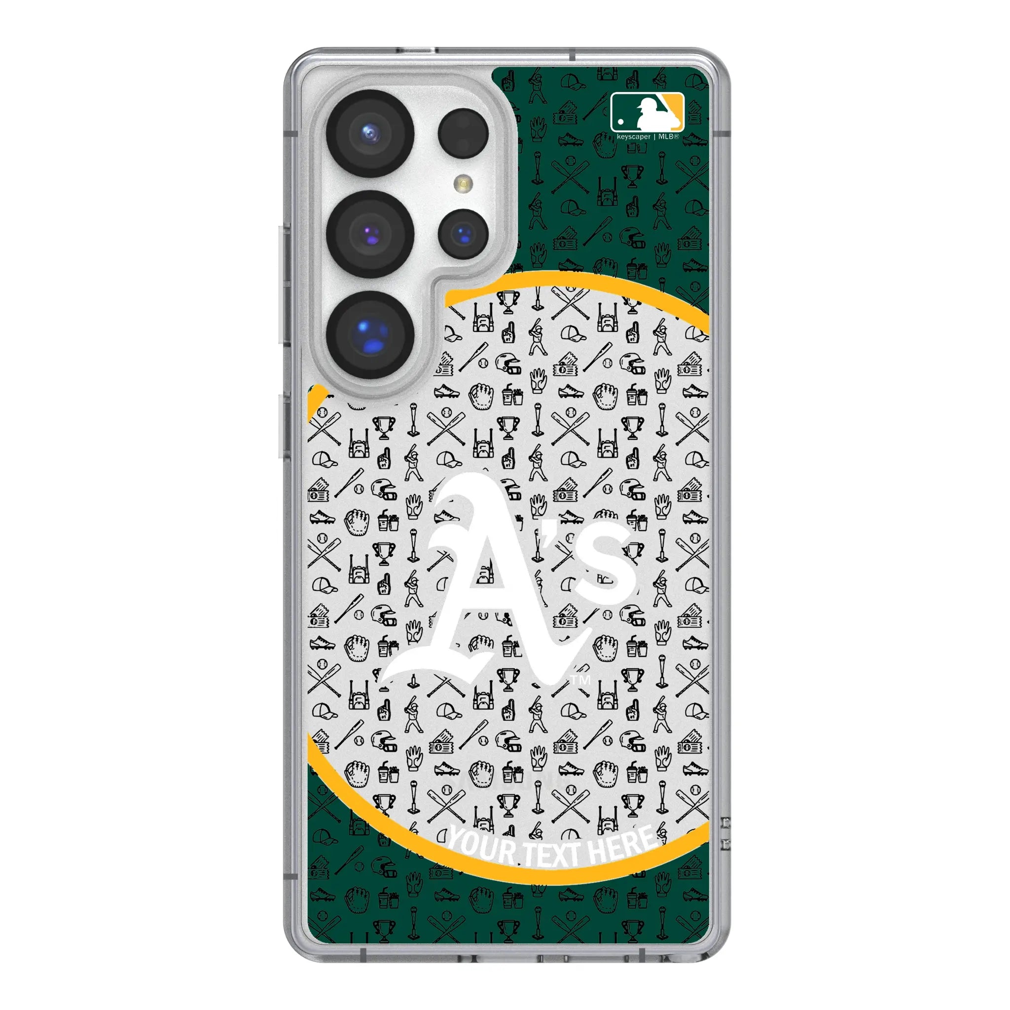 Oakland Athletics Personalized Circle Galaxy Clear Phone Case for Samsung Galaxy#Device_Galaxy S25 Ultra
