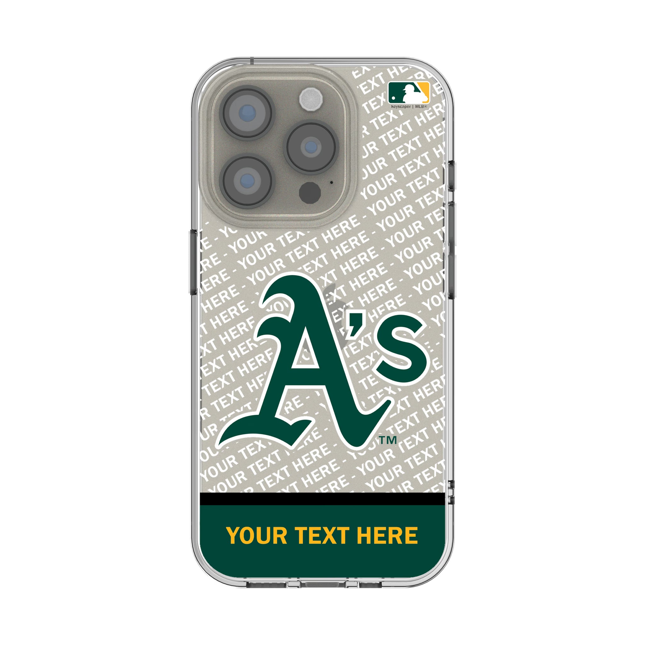 Oakland Athletics Personalized EndZone Plus iPhone Clear Phone Case for Apple iPhone