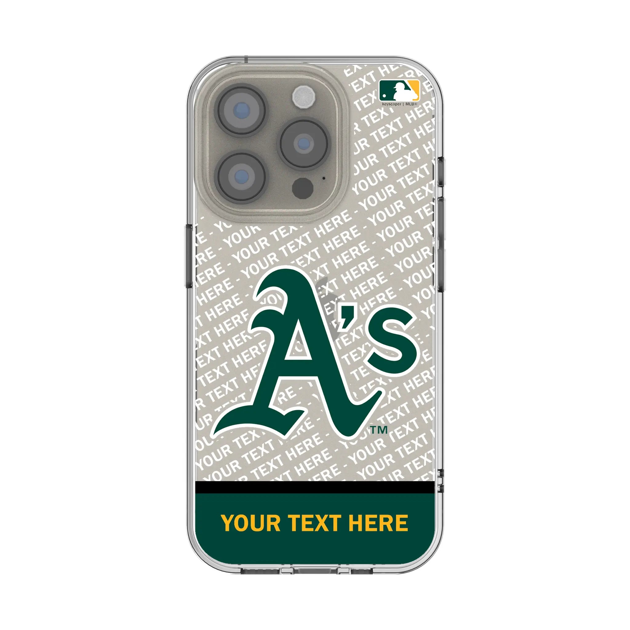 Oakland Athletics Personalized EndZone Plus iPhone Clear Phone Case for Apple iPhone