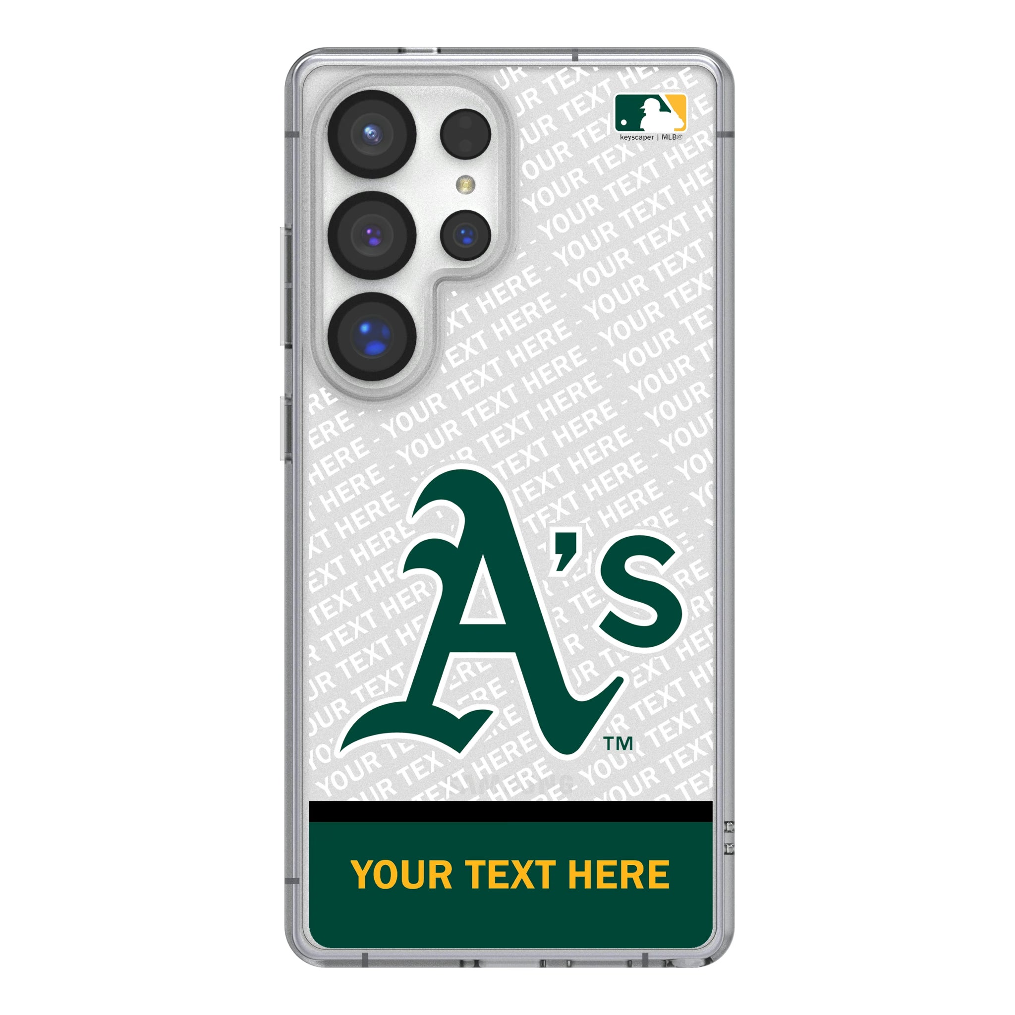 Oakland Athletics Personalized EndZone Plus Galaxy Clear Phone Case for Samsung Galaxy