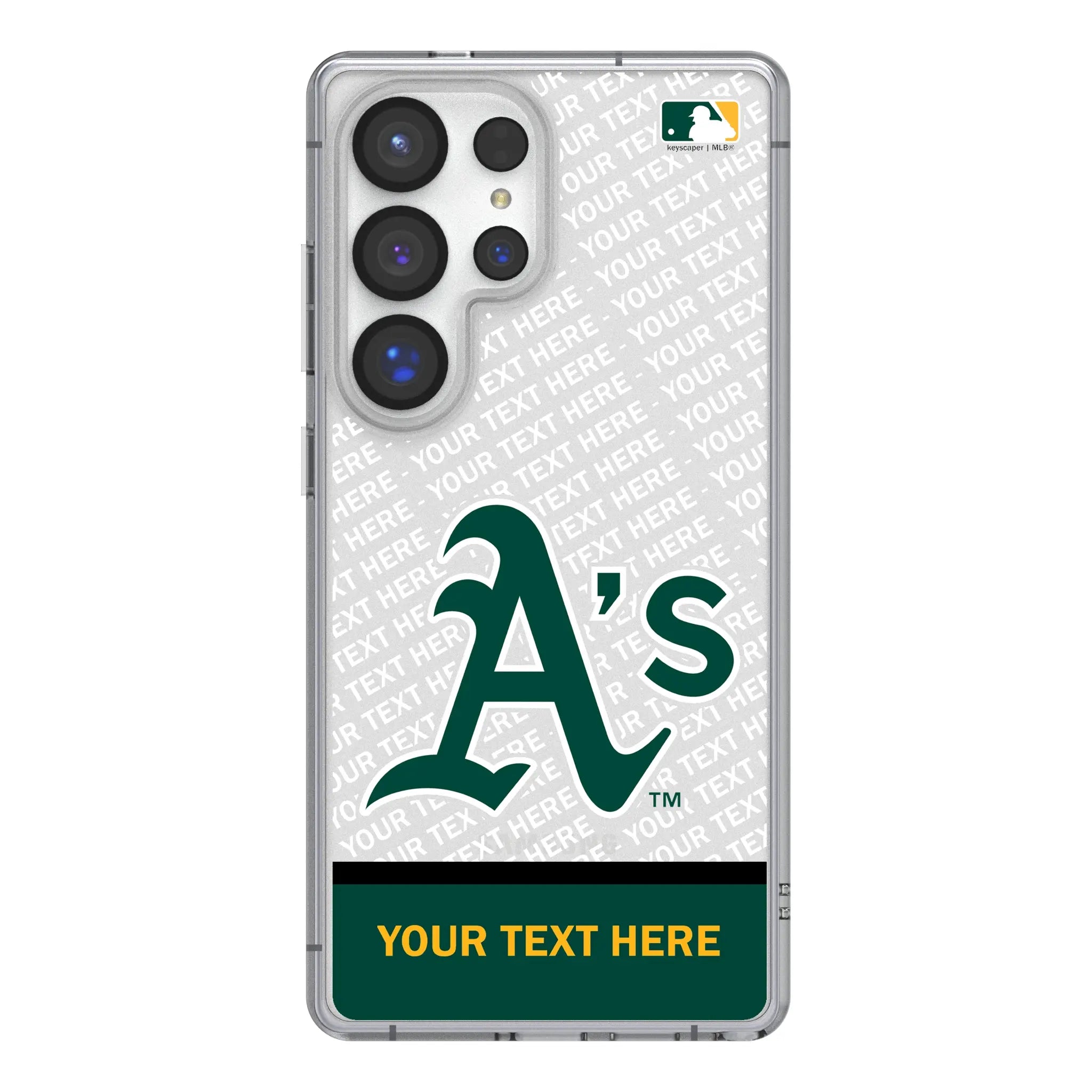Oakland Athletics Personalized EndZone Plus Galaxy Clear Phone Case for Samsung Galaxy#Device_Galaxy S25 Ultra