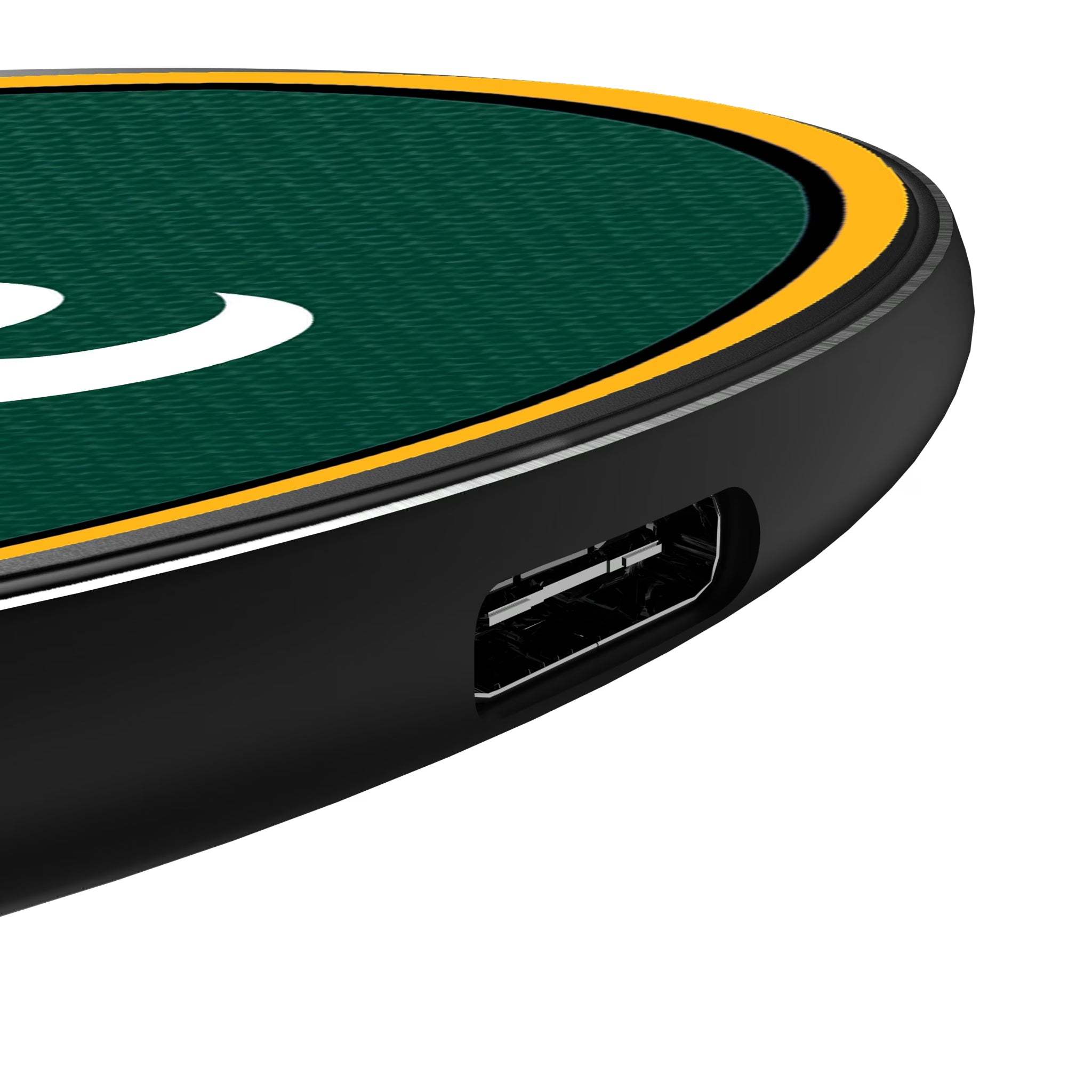 Oakland Athletics Personalized Endzone Solid 15-Watt Wireless Charger - Detail