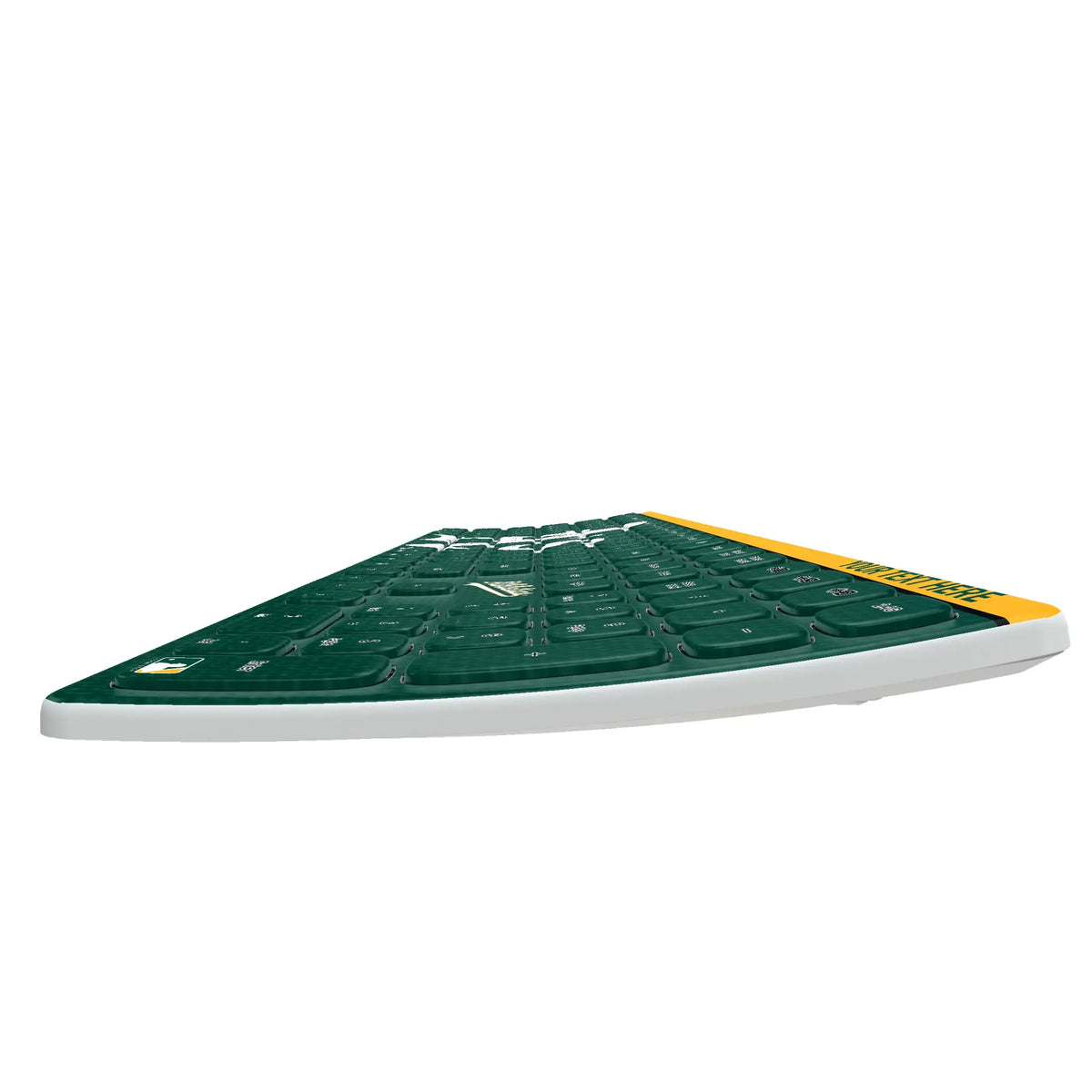 Oakland Athletics Personalized Endzone Solid KKB605 Curved Wireless Keyboard