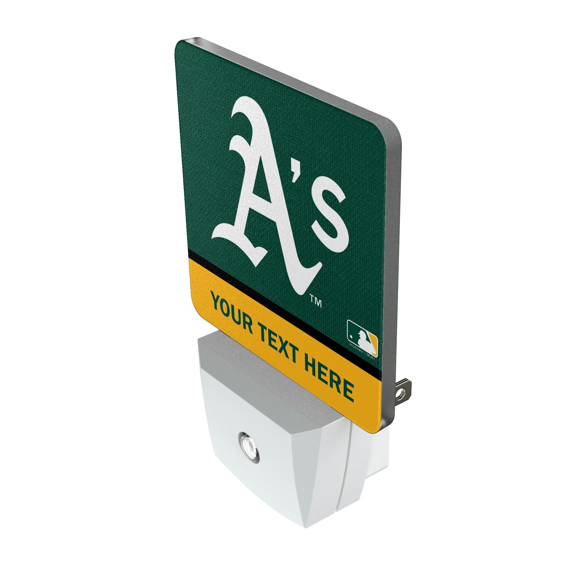 Oakland Athletics Personalized Endzone Solid Night Light 2-Pack - Isometric View