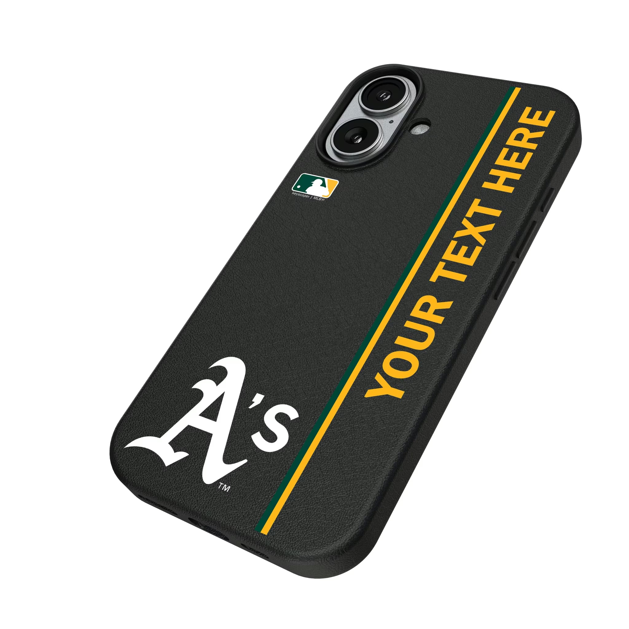Oakland Athletics Personalized Sidebard iPhone MagSafe Compatible Phone Case for Apple iPhone - Isometric View#Device_iPhone 17
