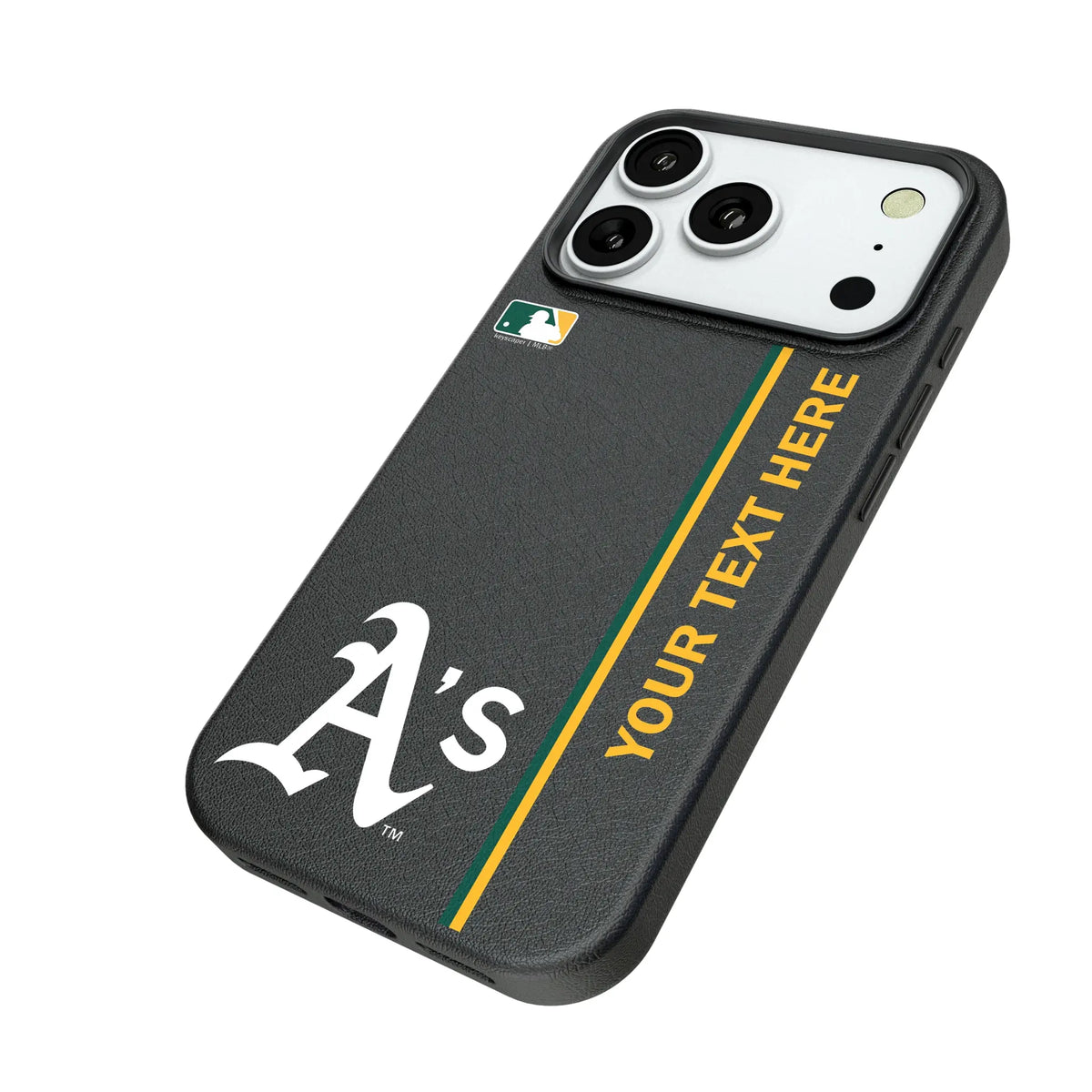 Oakland Athletics Personalized Sidebard iPhone MagSafe Compatible Phone Case for Apple iPhone - Isometric View#Device_iPhone 18 Pro