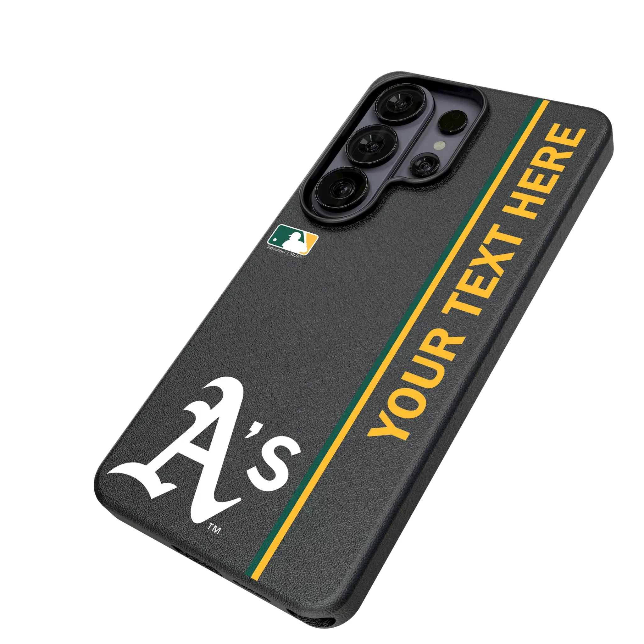 Oakland Athletics Personalized Sidebard Galaxy MagSafe Compatible Phone Case for Samsung Galaxy - Isometric View#Device_Galaxy S26 Ultra