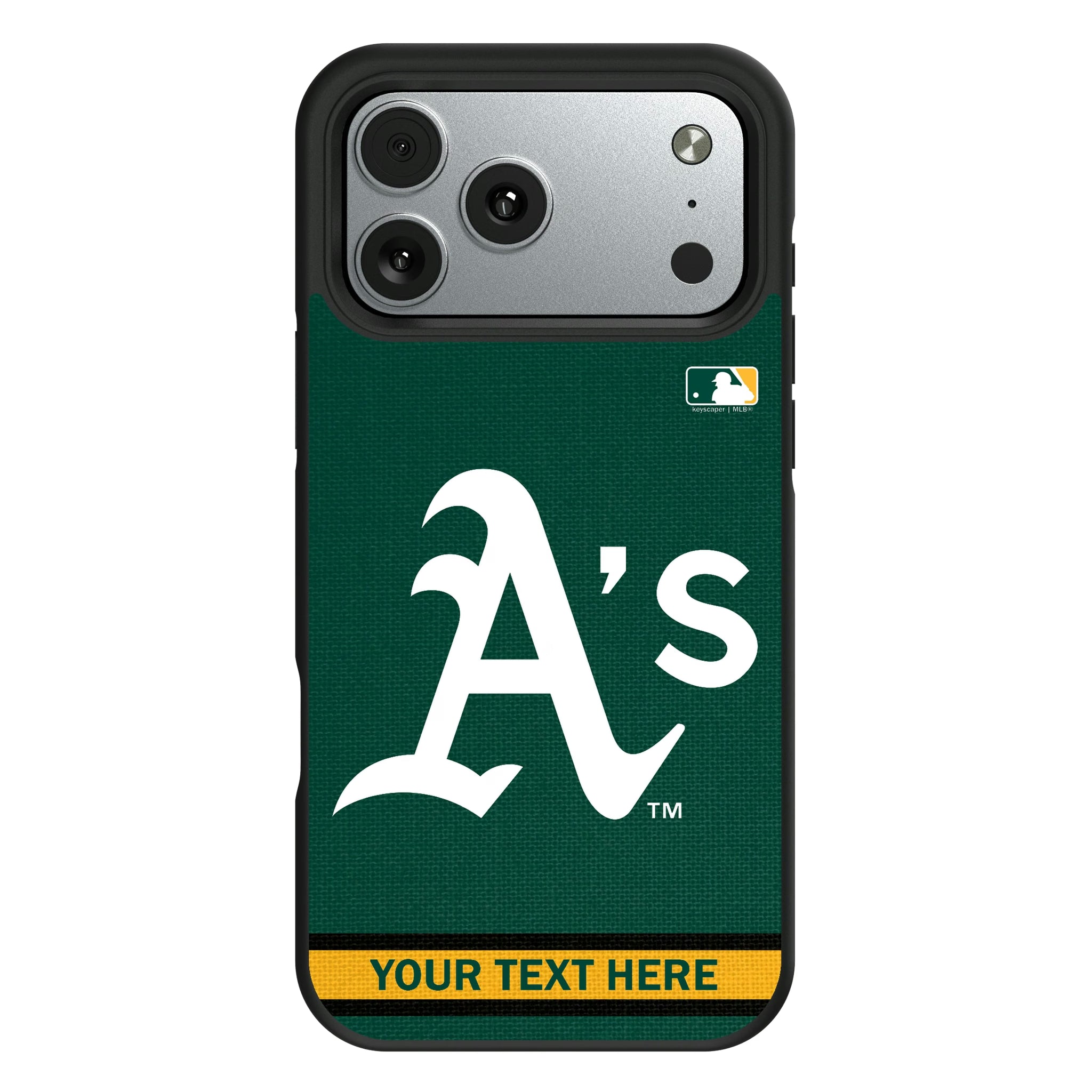 Oakland Athletics Personalized Stripe iPhone Bump Phone Case for Apple iPhone#Device_iPhone 17 Pro Max