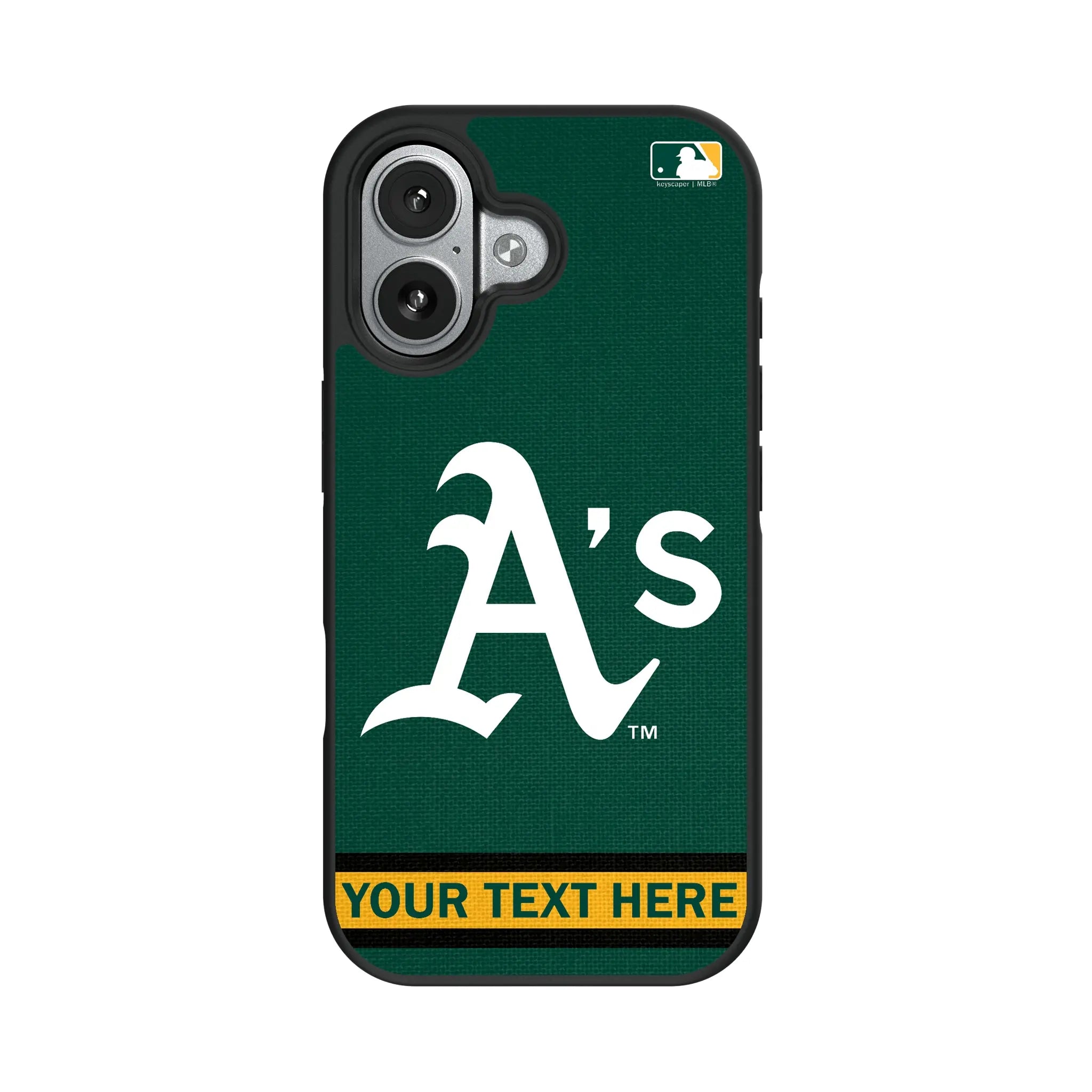 Oakland Athletics Personalized Stripe iPhone Bump Phone Case for Apple iPhone#Device_iPhone 17