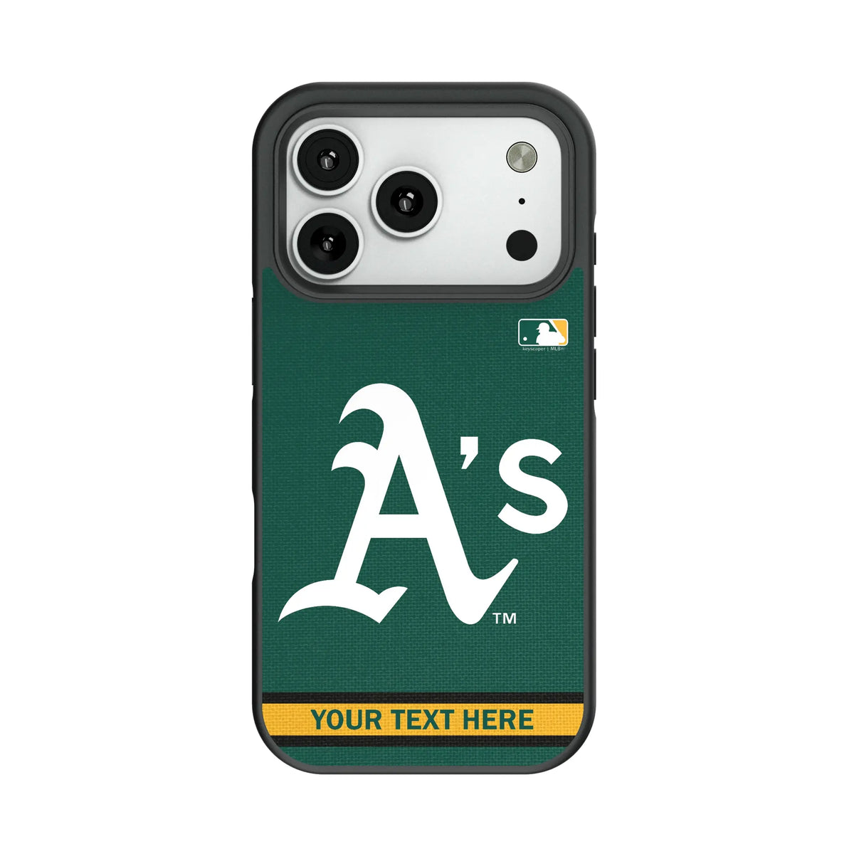 Oakland Athletics Personalized Stripe Bump Phone Case for Apple iPhone