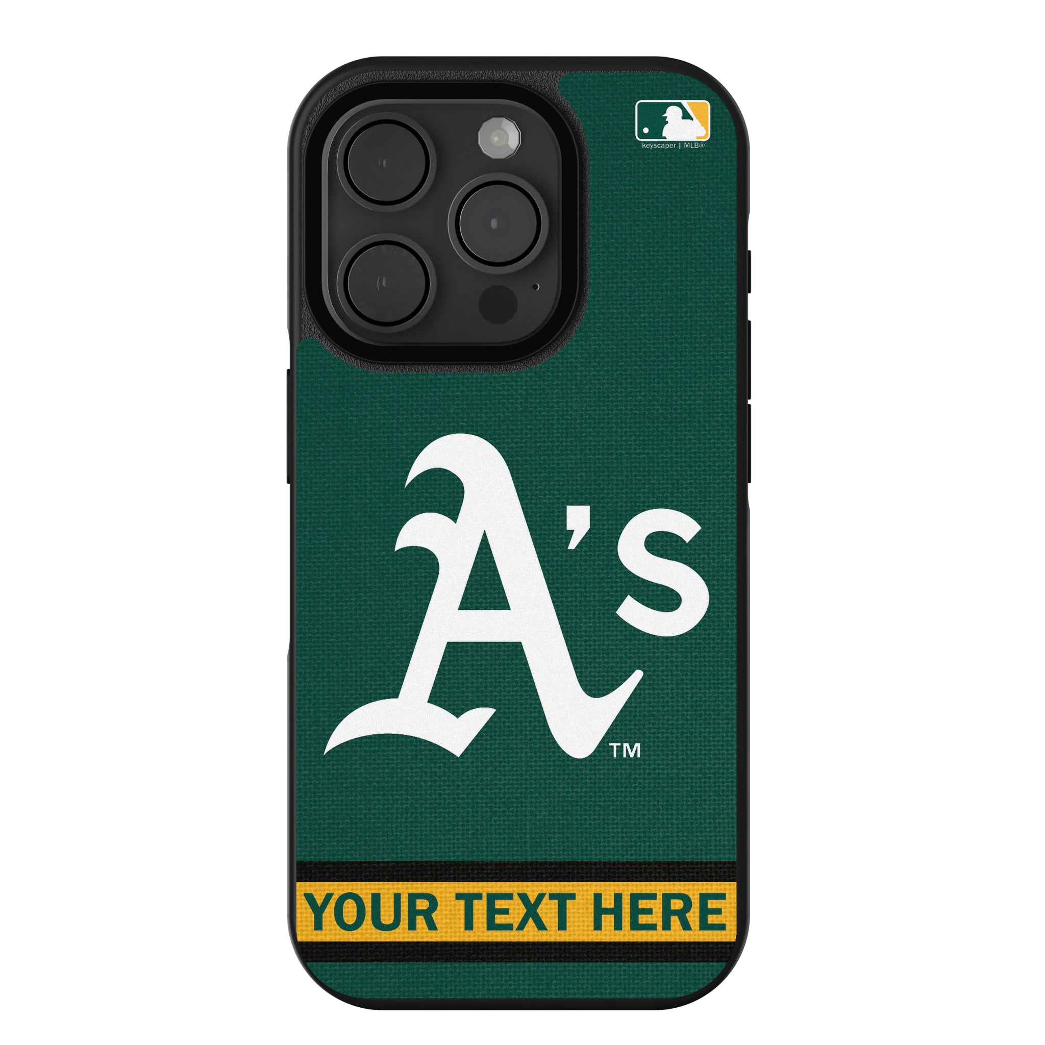 Oakland Athletics Personalized Stripe iPhone Bump Phone Case for Apple iPhone