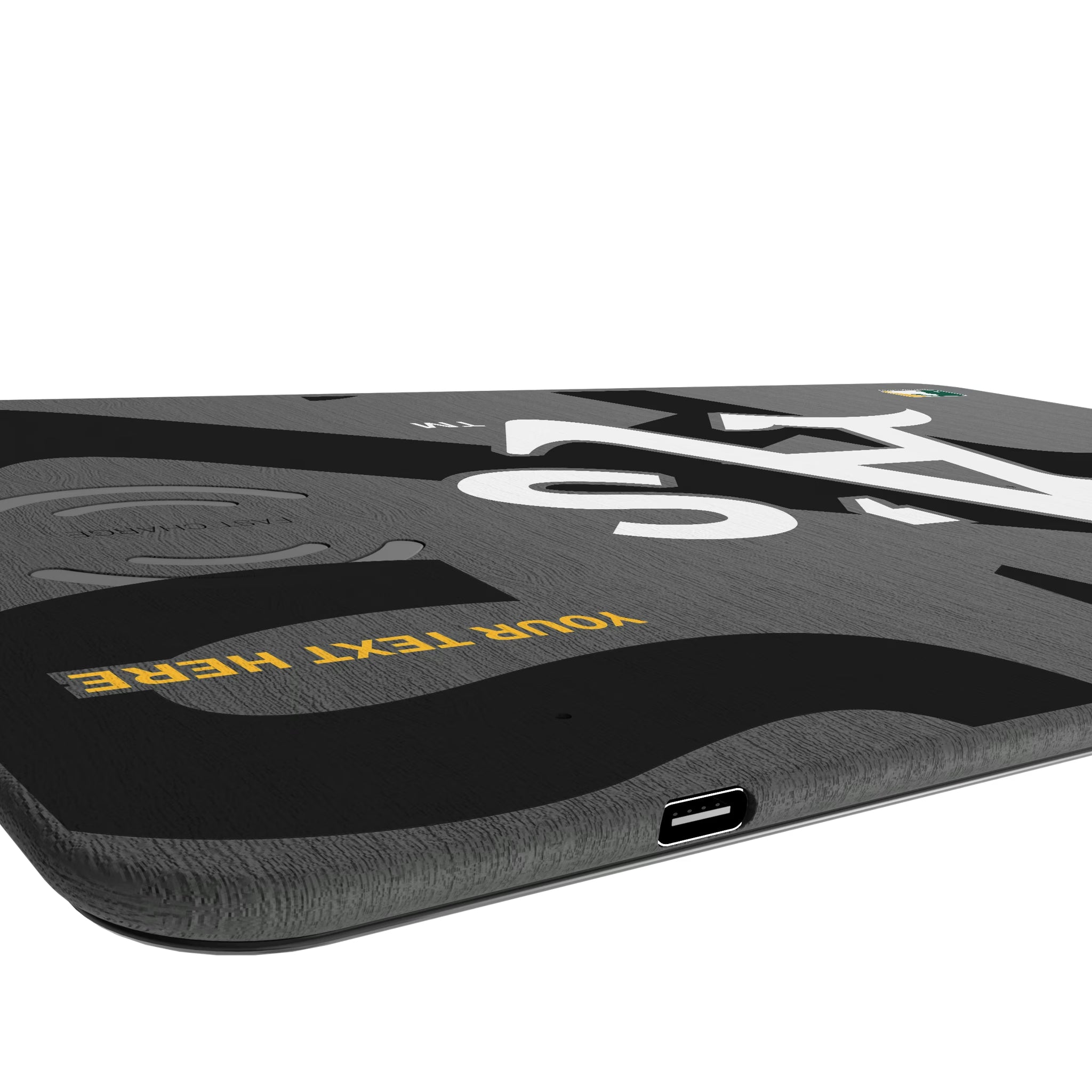 Oakland Athletics Personalized Tilt 15-Watt Wireless Charger and Mouse Pad
