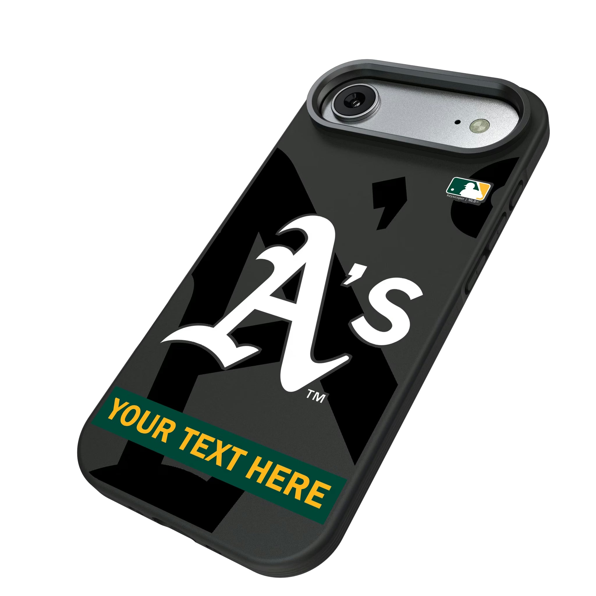 Oakland Athletics Personalized Tilt iPhone Bump Phone Case for Apple iPhone - Isometric View#Device_iPhone Air