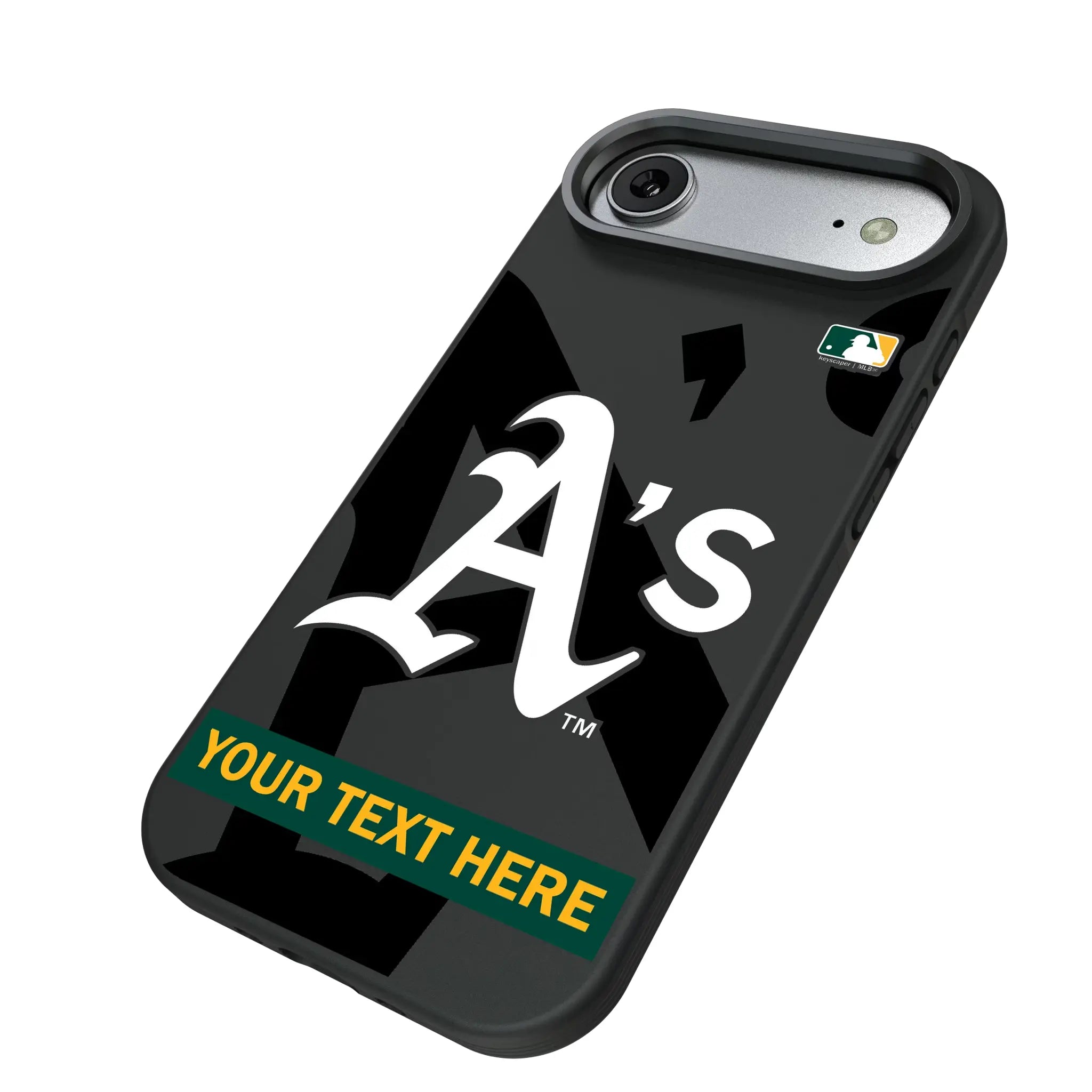 Oakland Athletics Personalized Tilt iPhone Bump Phone Case for Apple iPhone - Isometric View#Device_iPhone Air