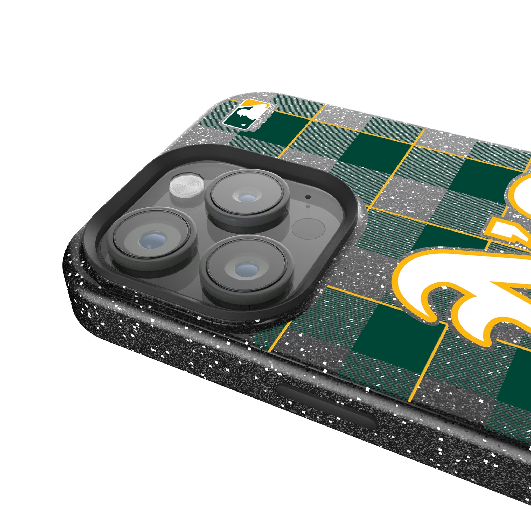 Oakland Athletics Plaid iPhone Bling Phone Case for Apple iPhone - Detail
