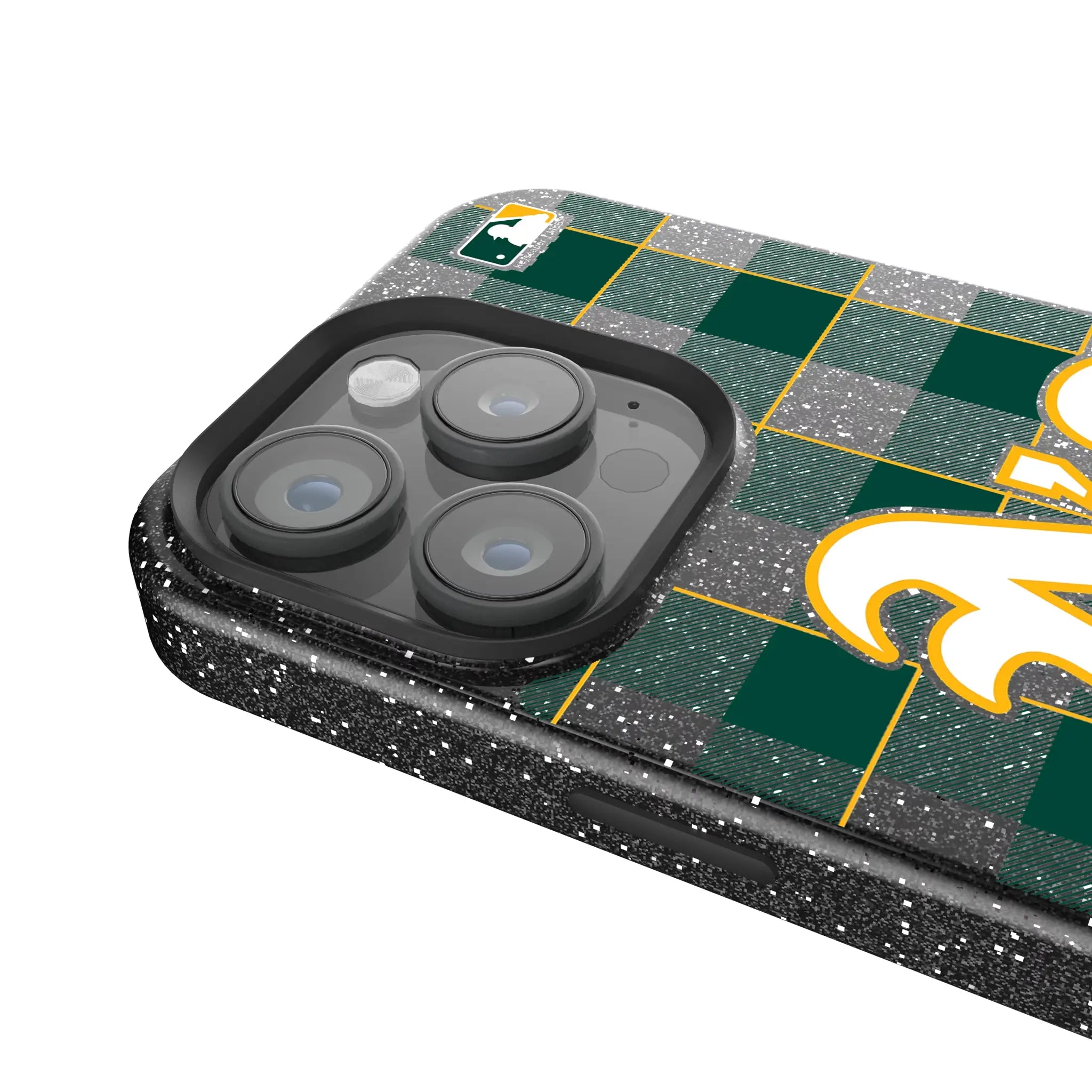 Oakland Athletics Plaid iPhone Bling Phone Case for Apple iPhone - Detail