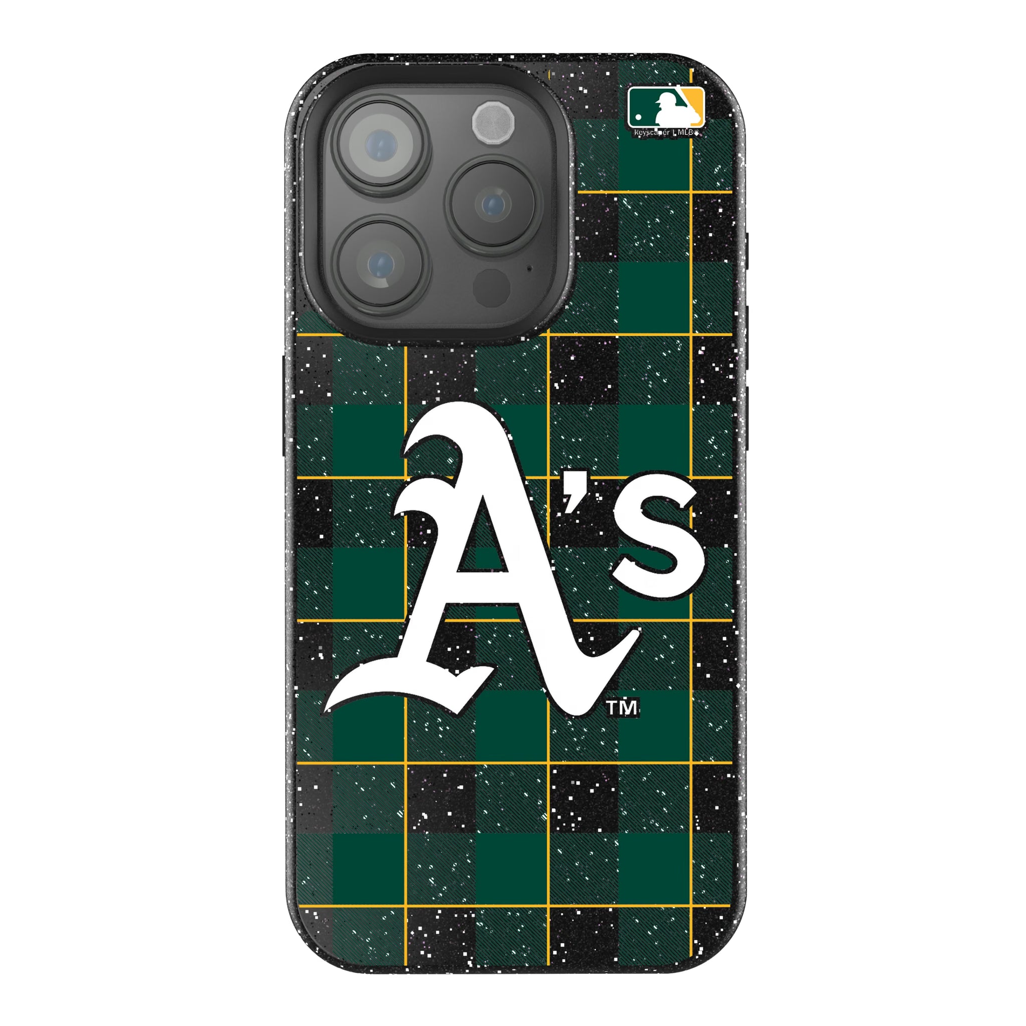 Oakland Athletics Plaid iPhone Bling Phone Case for Apple iPhone