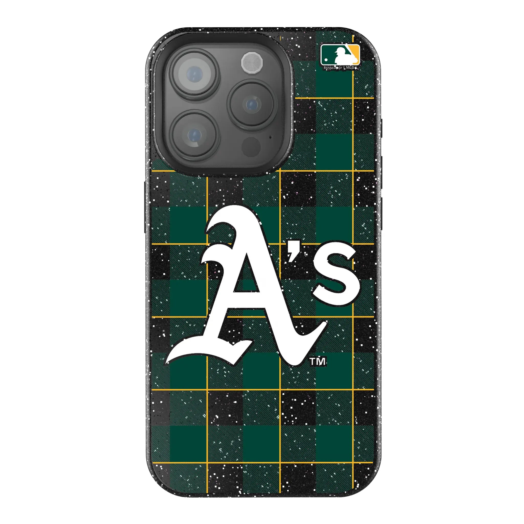 Oakland Athletics Plaid iPhone Bling Phone Case for Apple iPhone