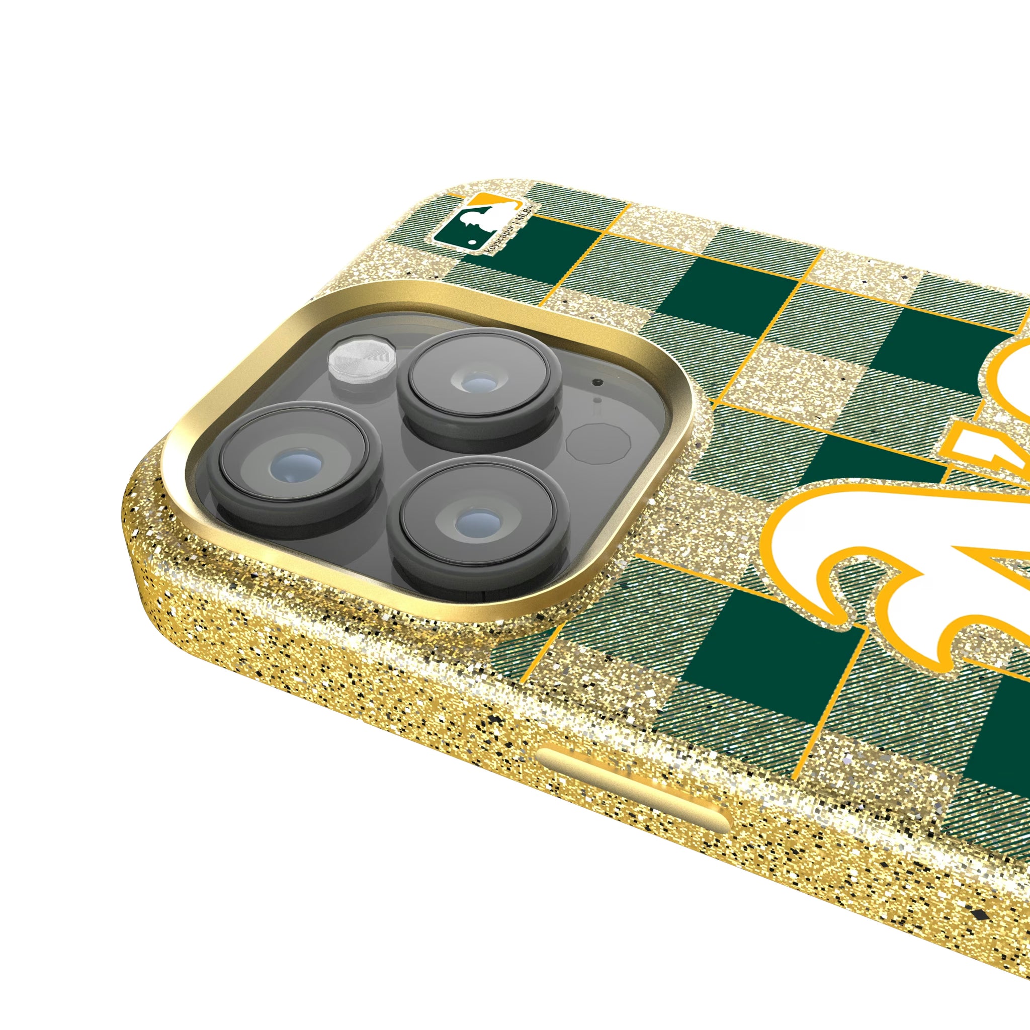 Oakland Athletics Plaid iPhone Bling Phone Case for Apple iPhone - Detail
