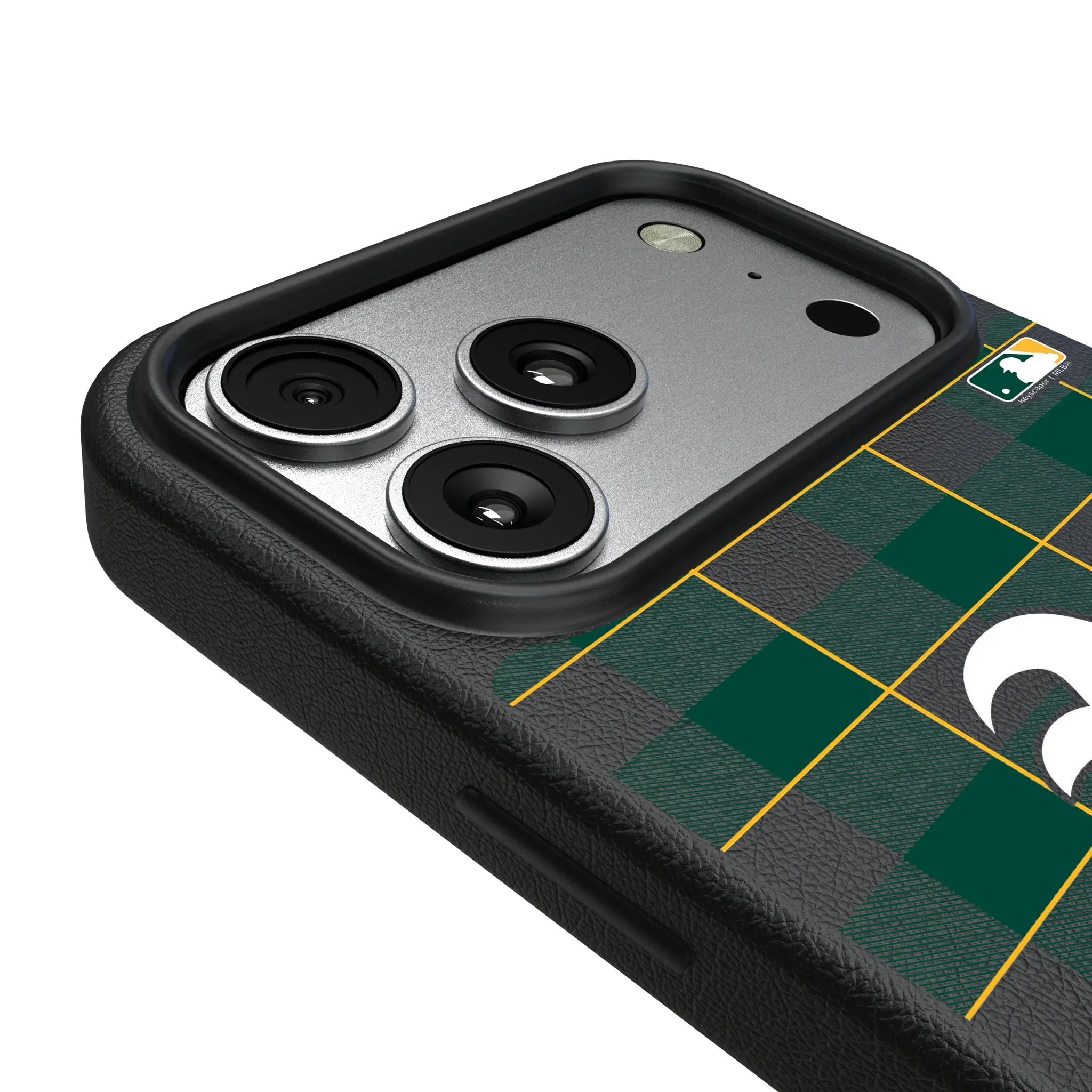 Oakland Athletics Plaid iPhone MagSafe Compatible Phone Case for Apple iPhone - Detail#Device_iPhone 17 Pro Max