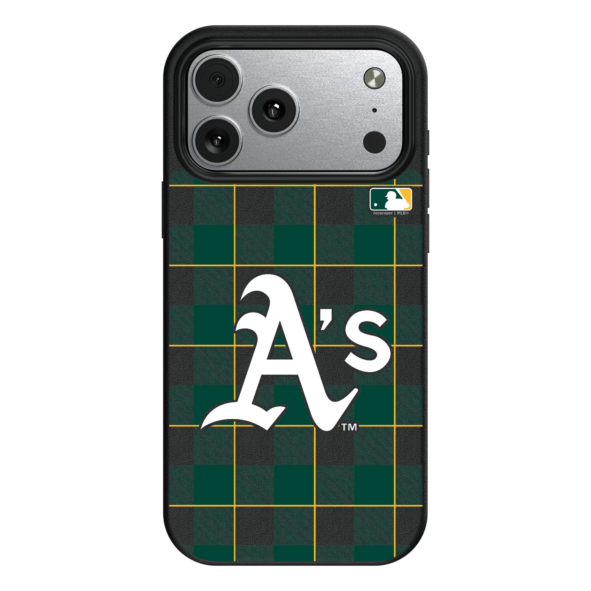 Oakland Athletics Plaid iPhone MagSafe Compatible Phone Case for Apple iPhone#Device_iPhone 17 Pro Max