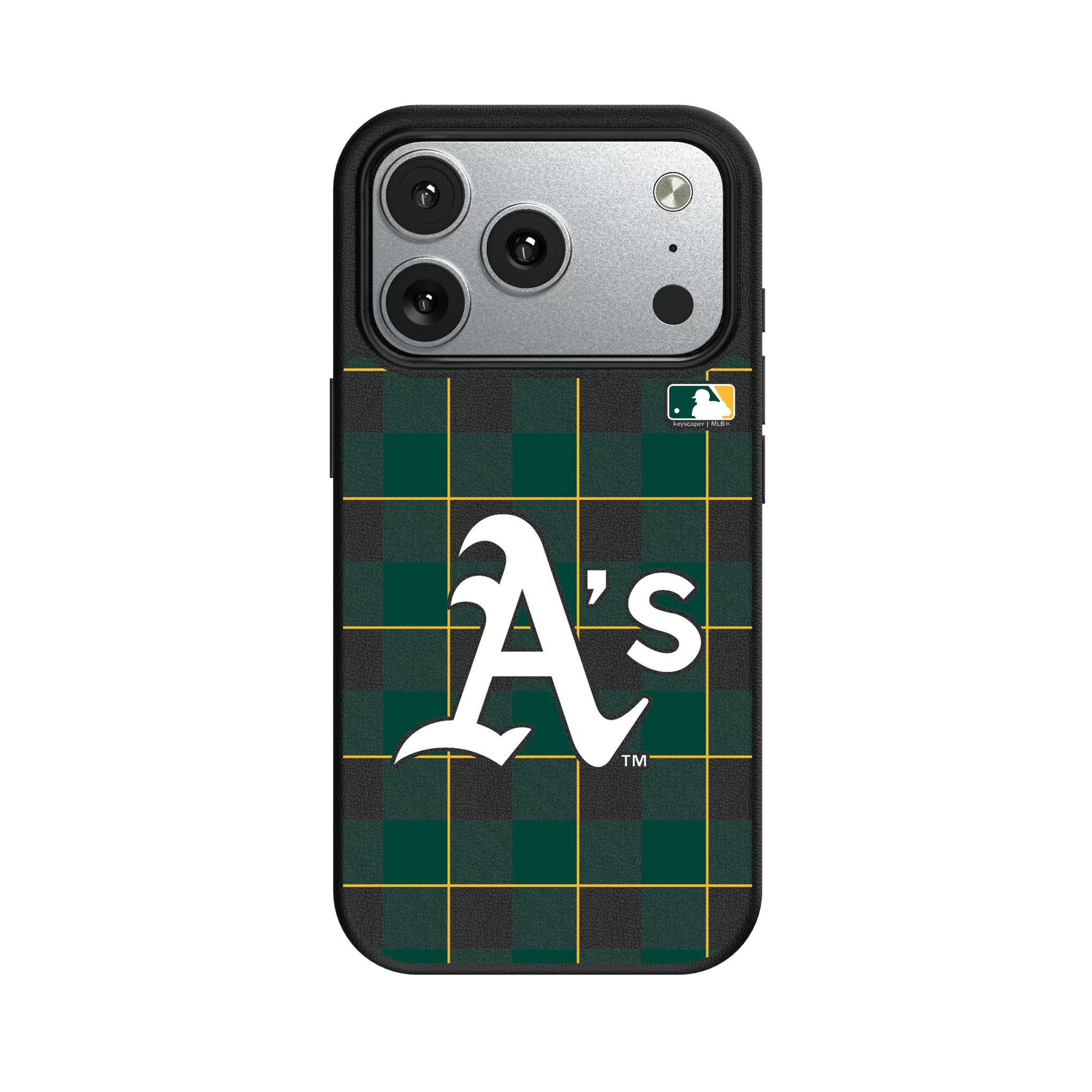Oakland Athletics Plaid iPhone MagSafe Compatible Phone Case for Apple iPhone#Device_iPhone 17 Pro