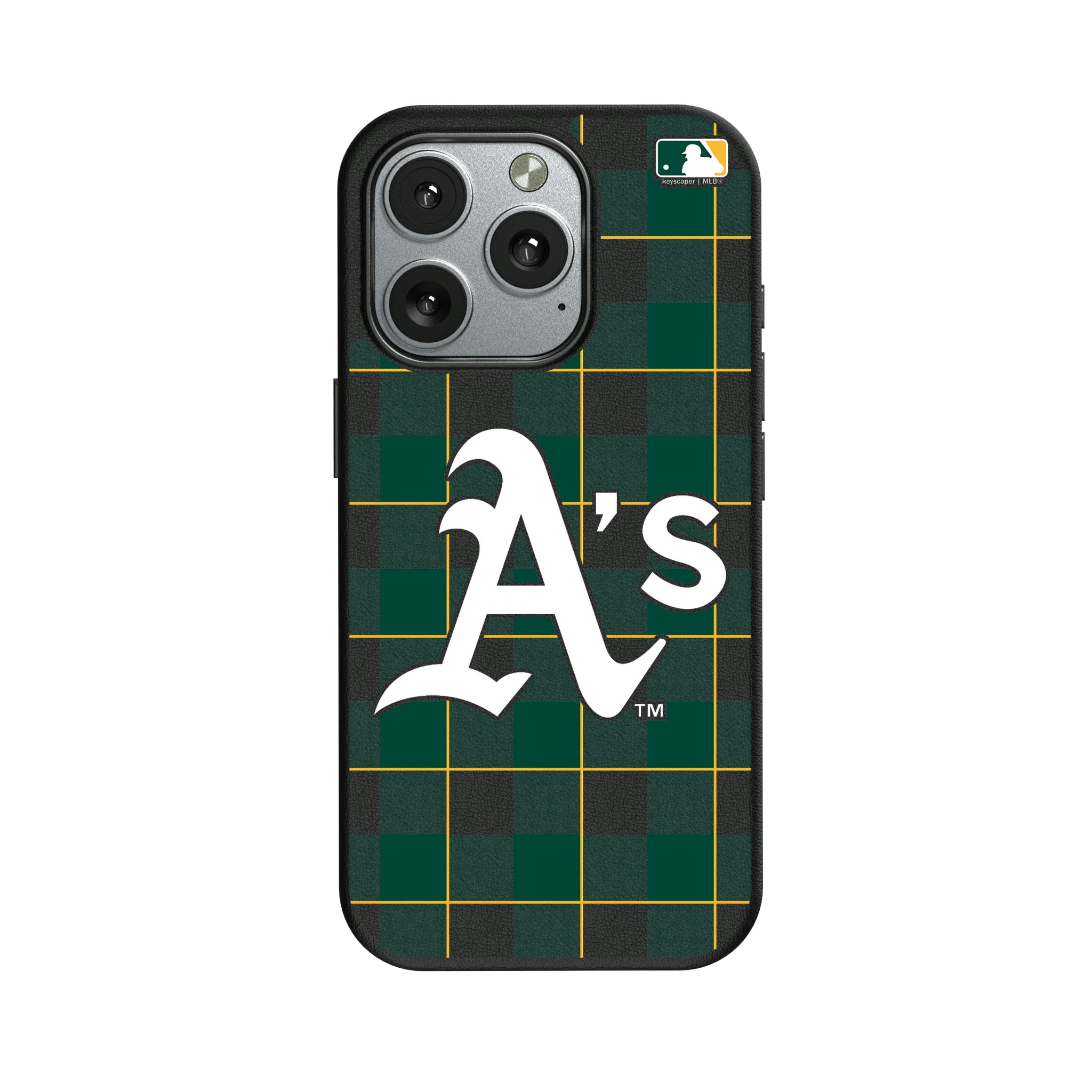 Oakland Athletics Plaid iPhone MagSafe Compatible Phone Case for Apple iPhone