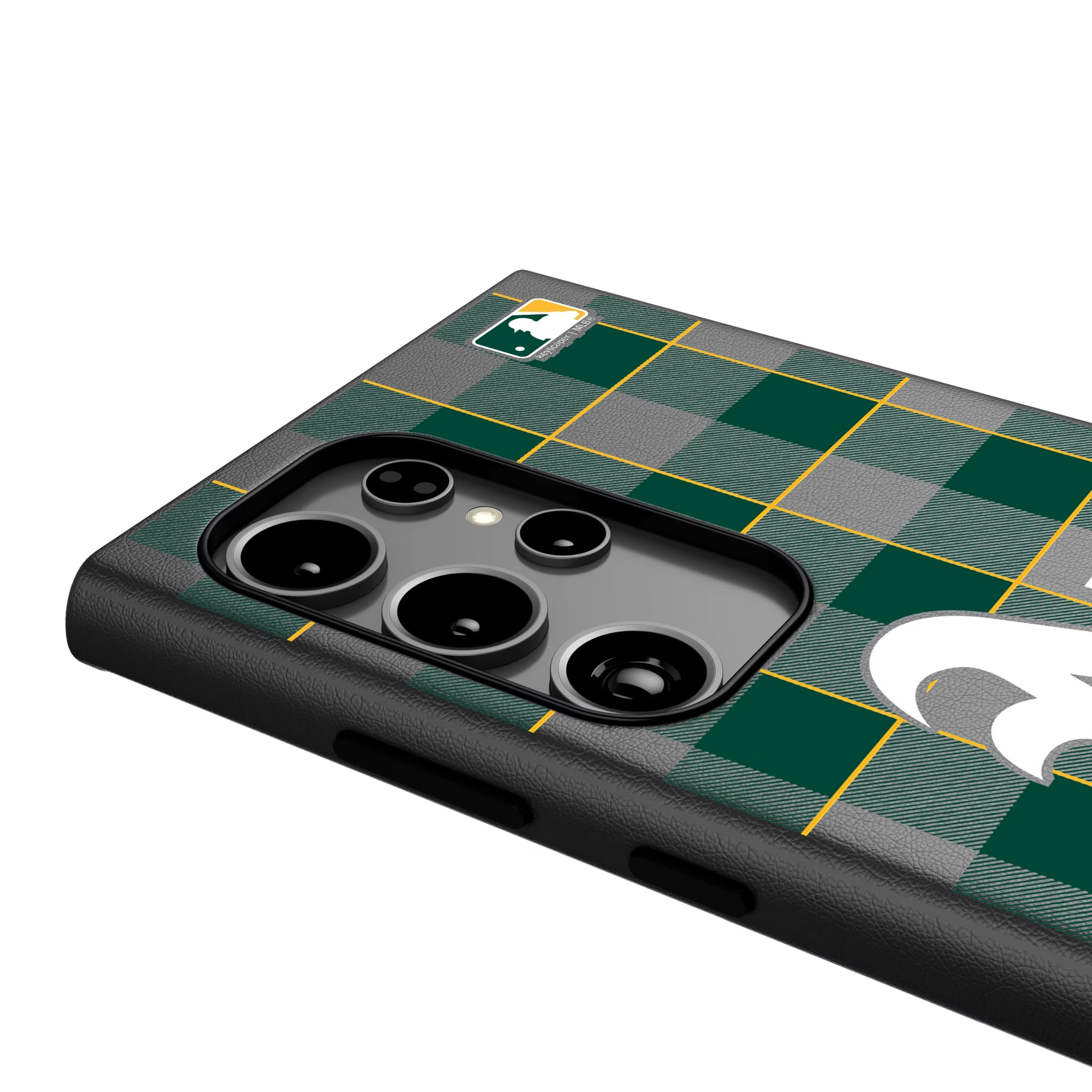 Oakland Athletics Plaid Galaxy MagSafe Compatible Phone Case for Samsung Galaxy - Detail