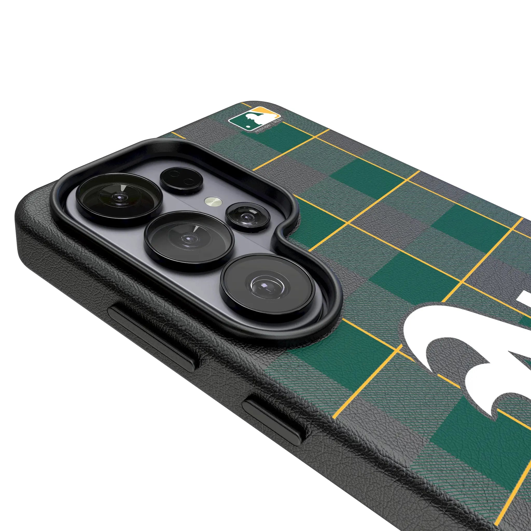 Oakland Athletics Plaid Galaxy MagSafe Compatible Phone Case for Samsung Galaxy - Detail#Device_Galaxy S26 Ultra